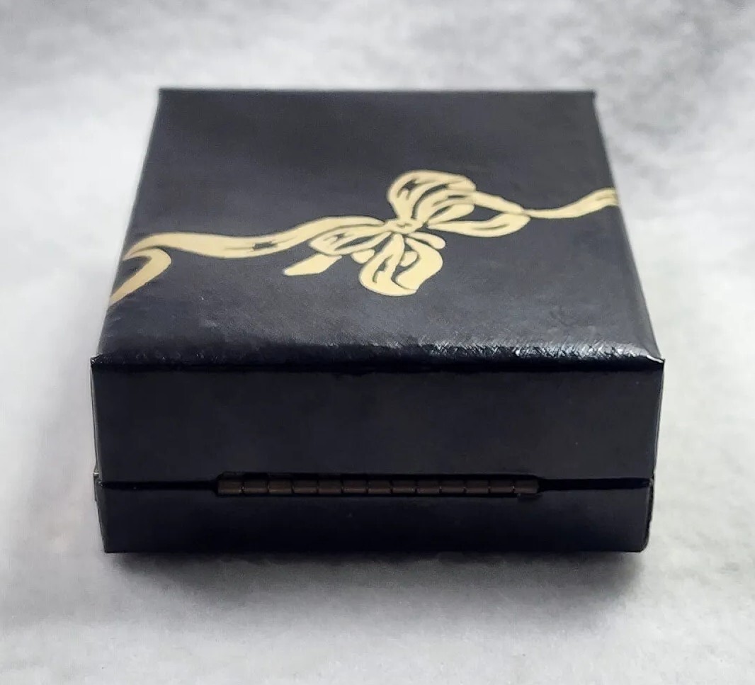 VTG Tacoa Gold Tone Paisley Faux Pearls Brooch & Pierced Earrings Set w/Box