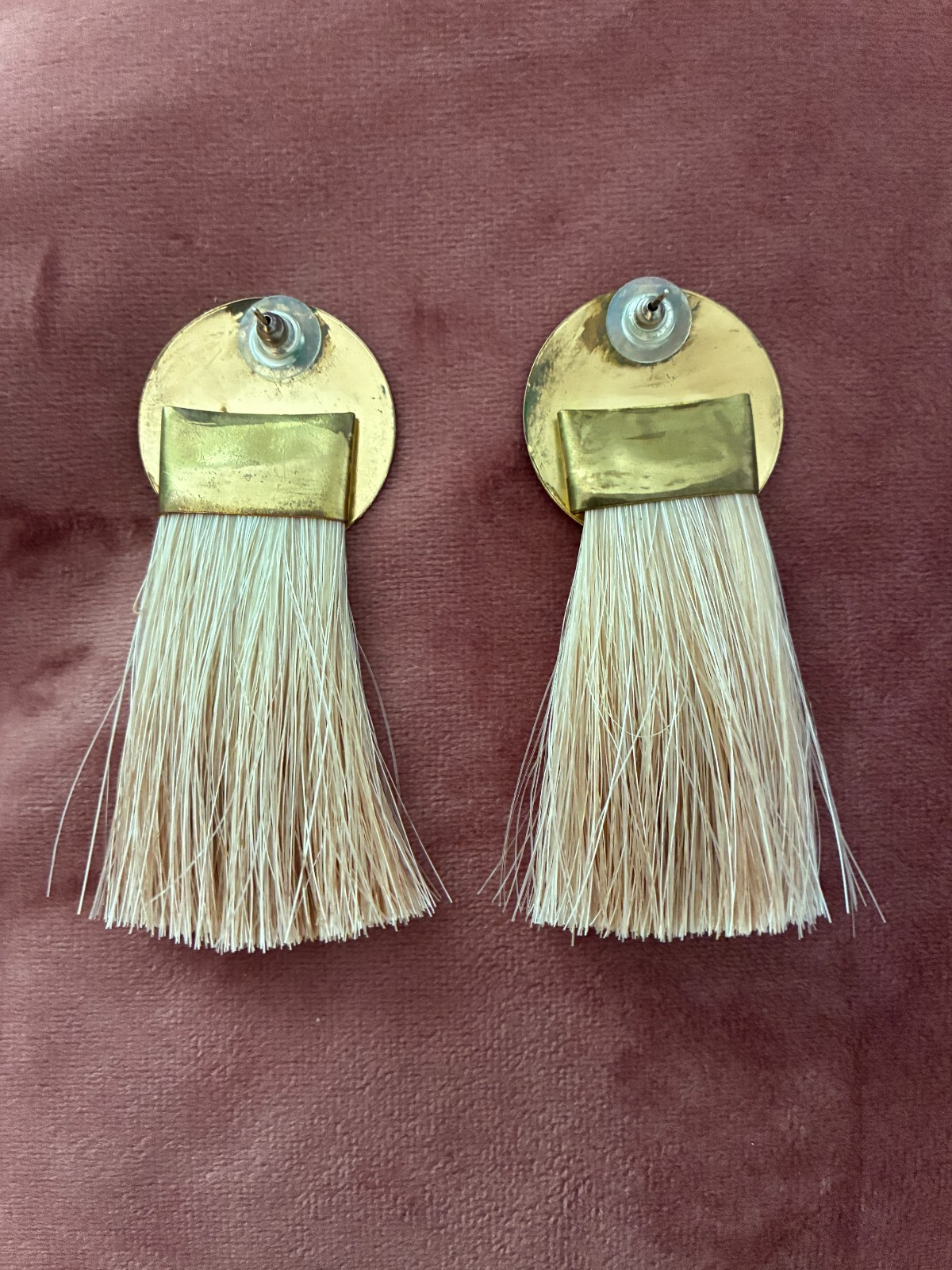 Anna Monet Horse Hair and Brass Terra Earrings