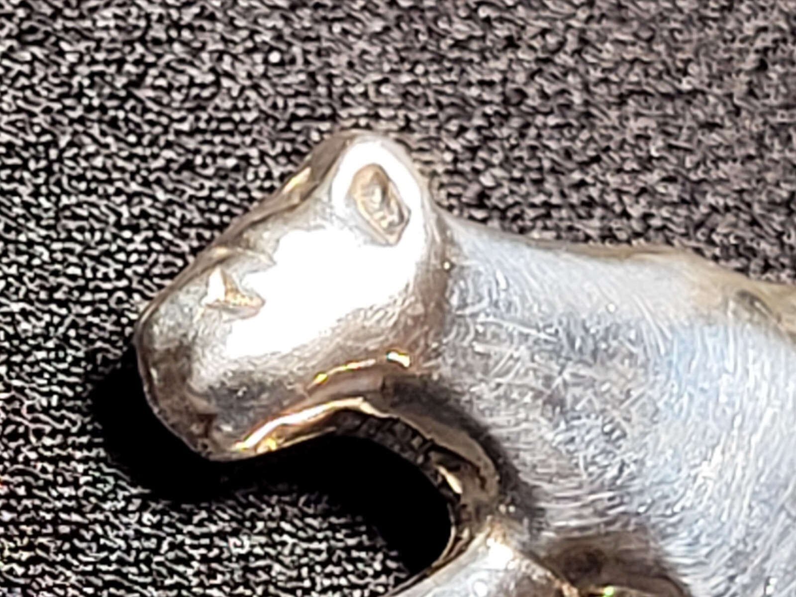 Leopard Brooch Pin Unknown Artist 970 Silver 7.1 Grams I-10055