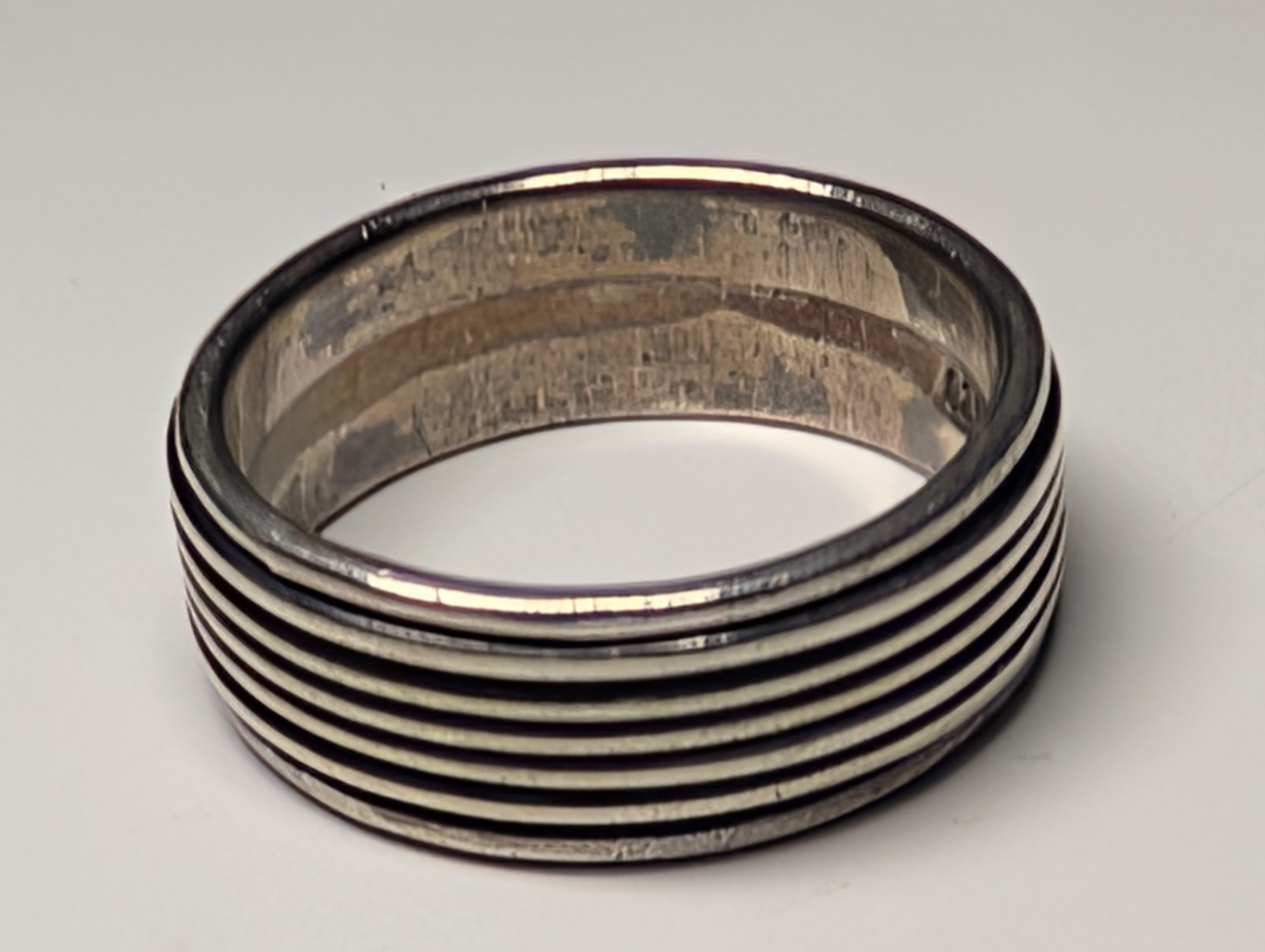 VINTAGE STERLING SILVER BAND RING ABOUT SIZE 12 1/4