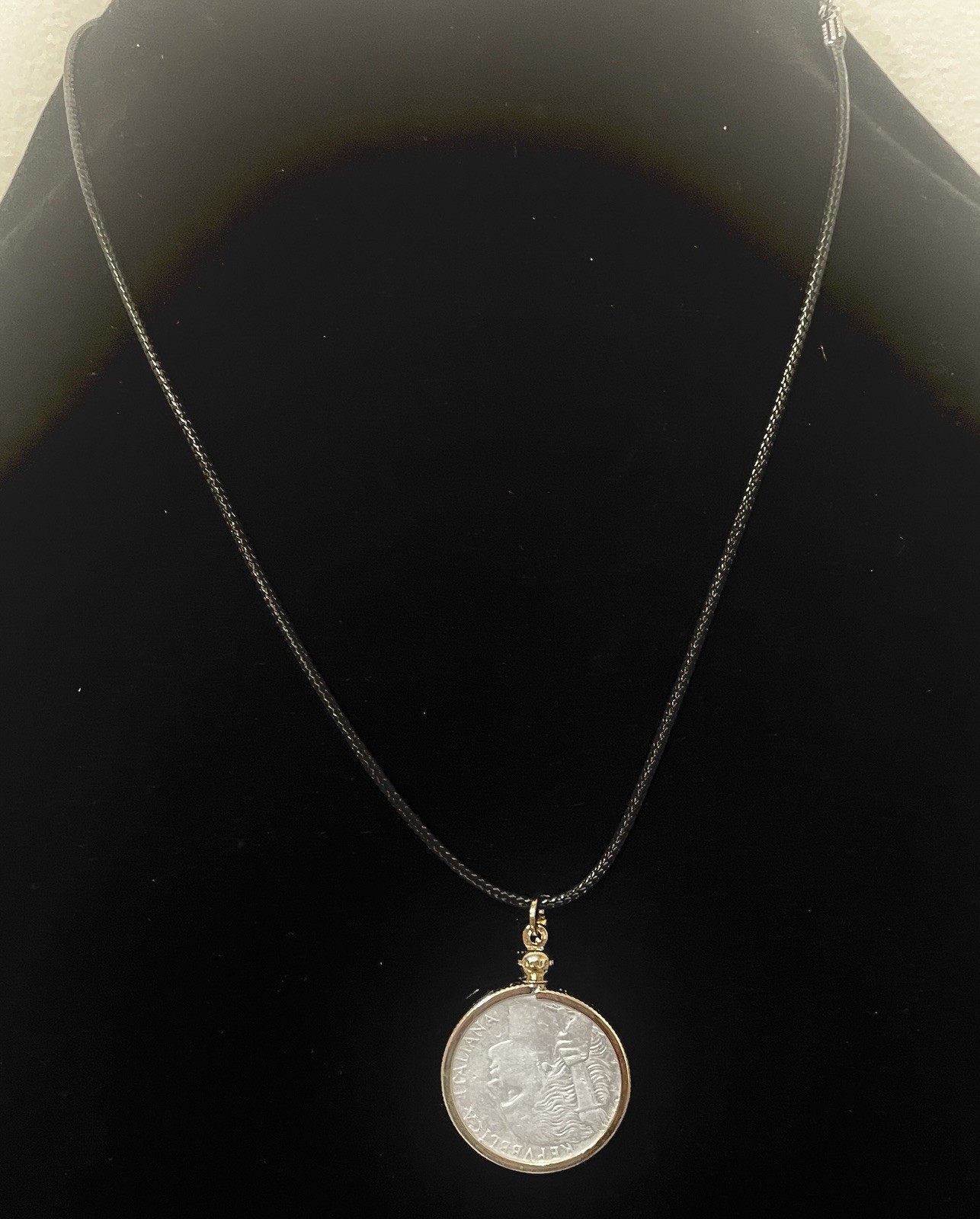 1949 Italy 5 Lire Grape Female Head Aluminium Coin 2.5g 26.7m Pendant Necklace