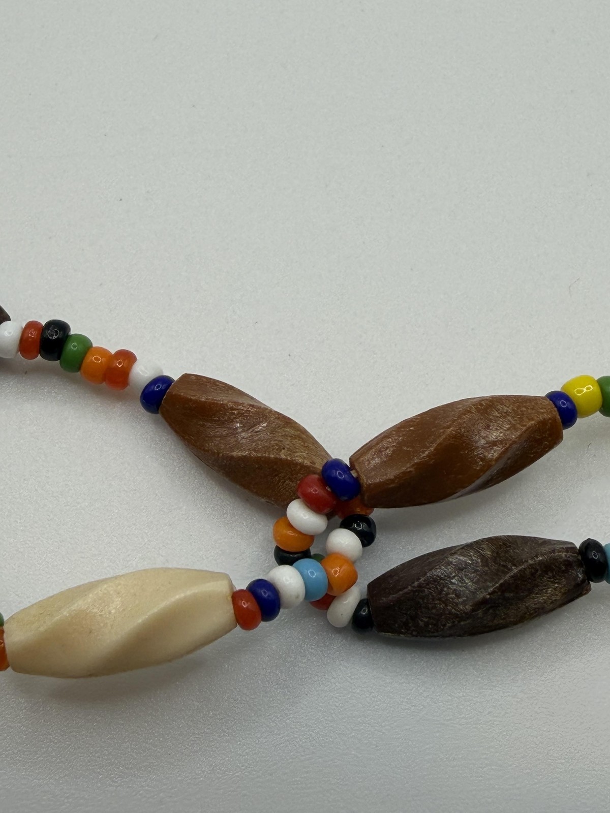 MULTICOLOR PLASTIC BEADED STATEMENT NECKLACE WOMENS LONG BOHO JEWELRY
