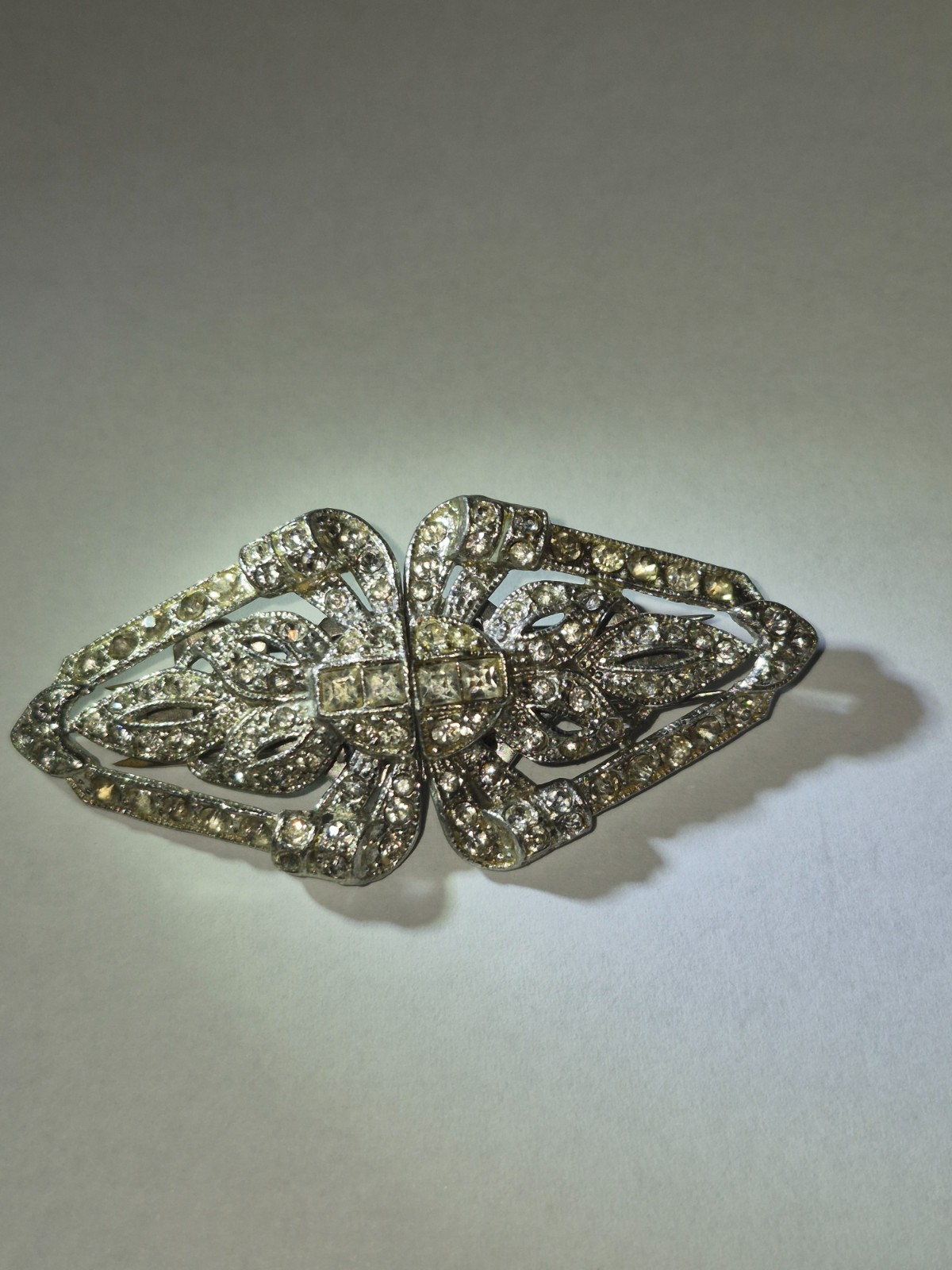coro duette dress clip brooch signed vintage