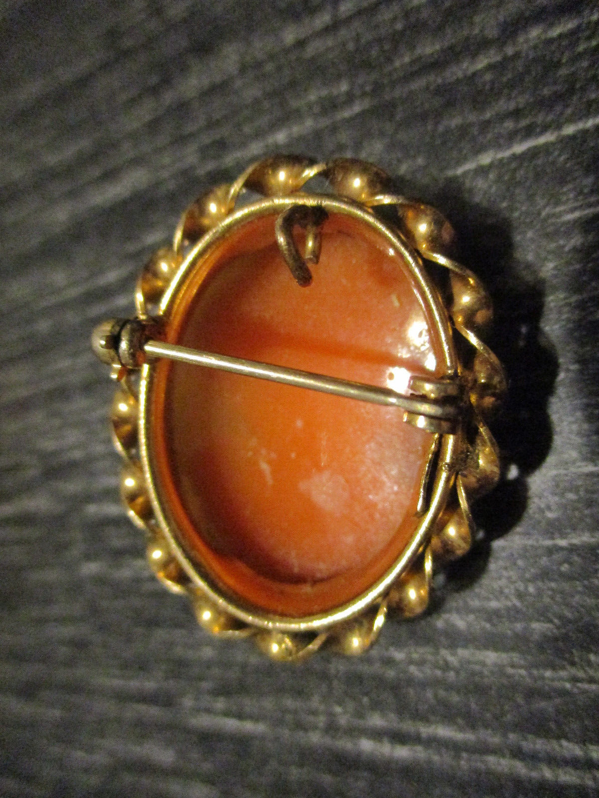 Antique Victorian Gold Filled GF Carved Shell Cameo Lady Portrait Brooch Pin!