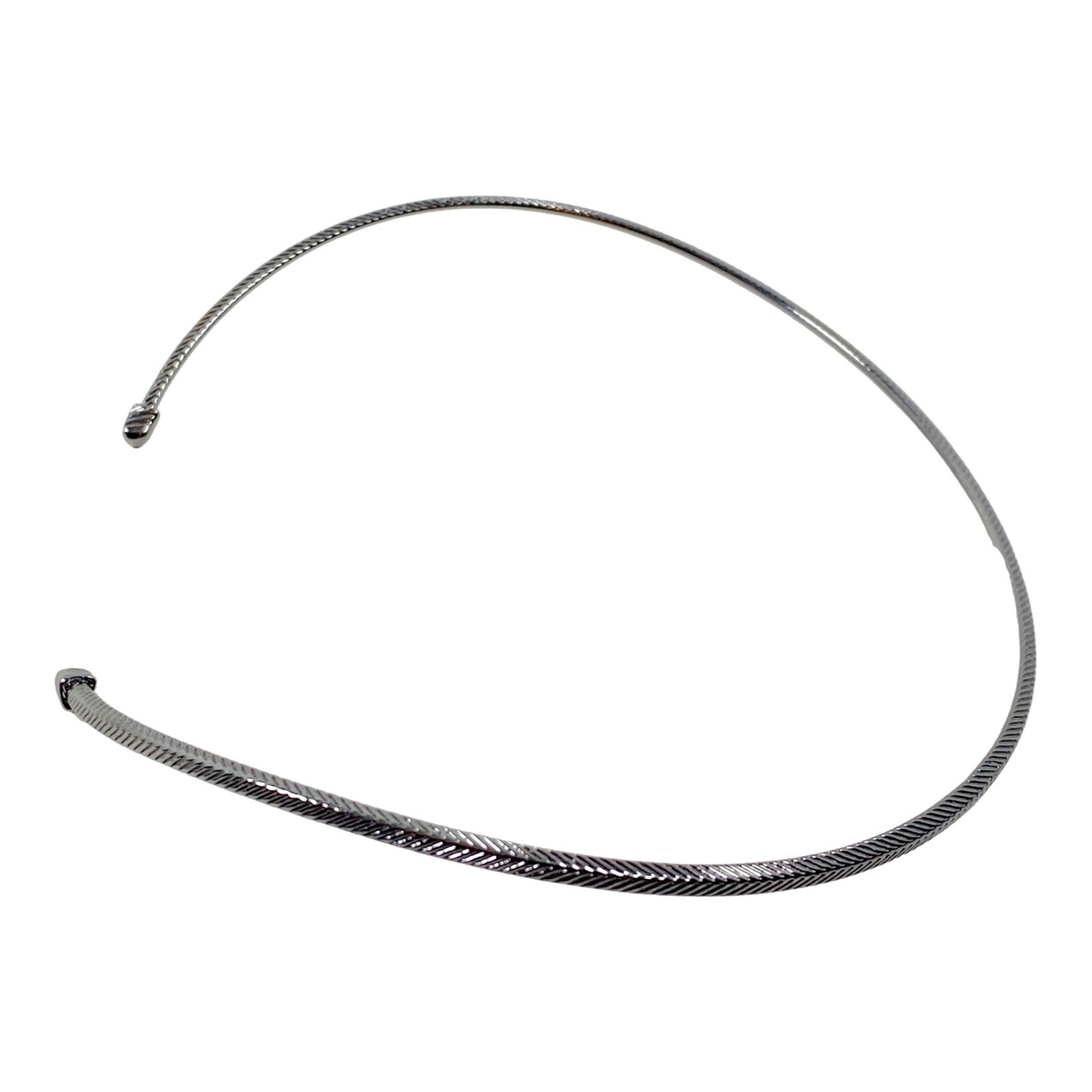 Vintage Lia Sophia Necklace Hard Choker Black Gunmetal Goth Punk Grunge Gift 14″