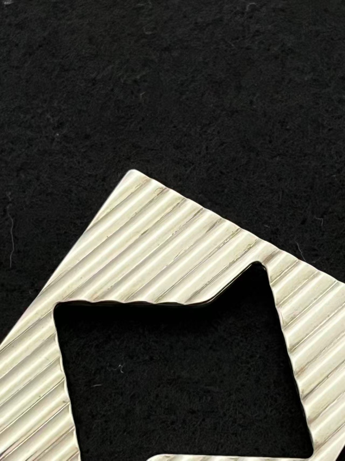 Tiffany & Co. Sterling Silver Square Brooch Pin Pendant Top 39mm SV925 No Pouch