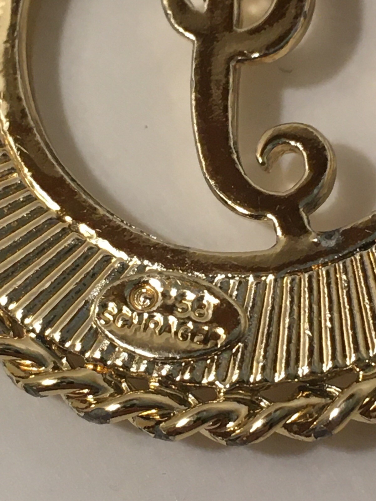 Vintage Schrager 1958 Monogram “I” Initial Bracelet & Earrings Auction Finds 702