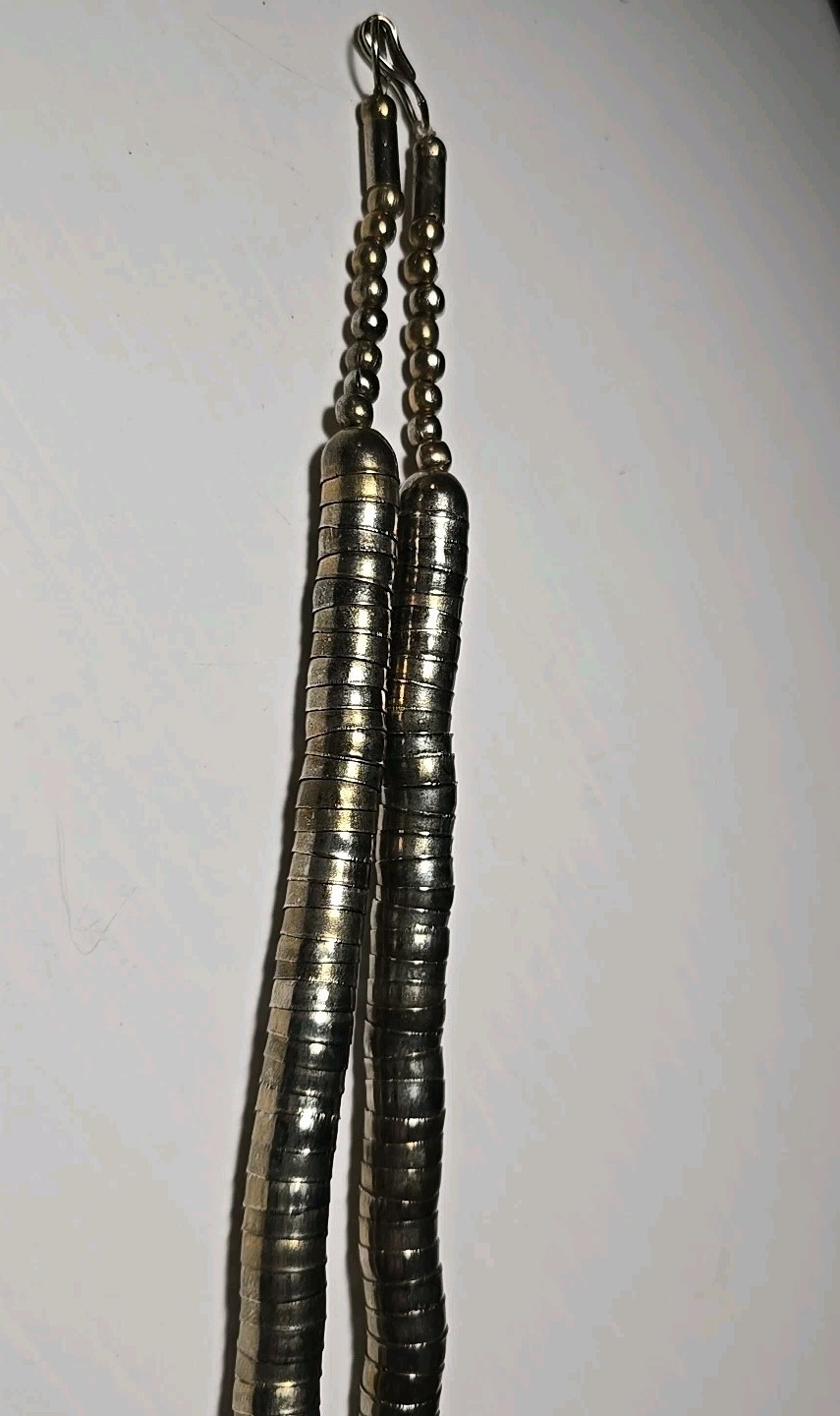 Vtg 70s Snake Coil Necklace 30″ Articulated Segmented Gold Tone Egyptian Revival