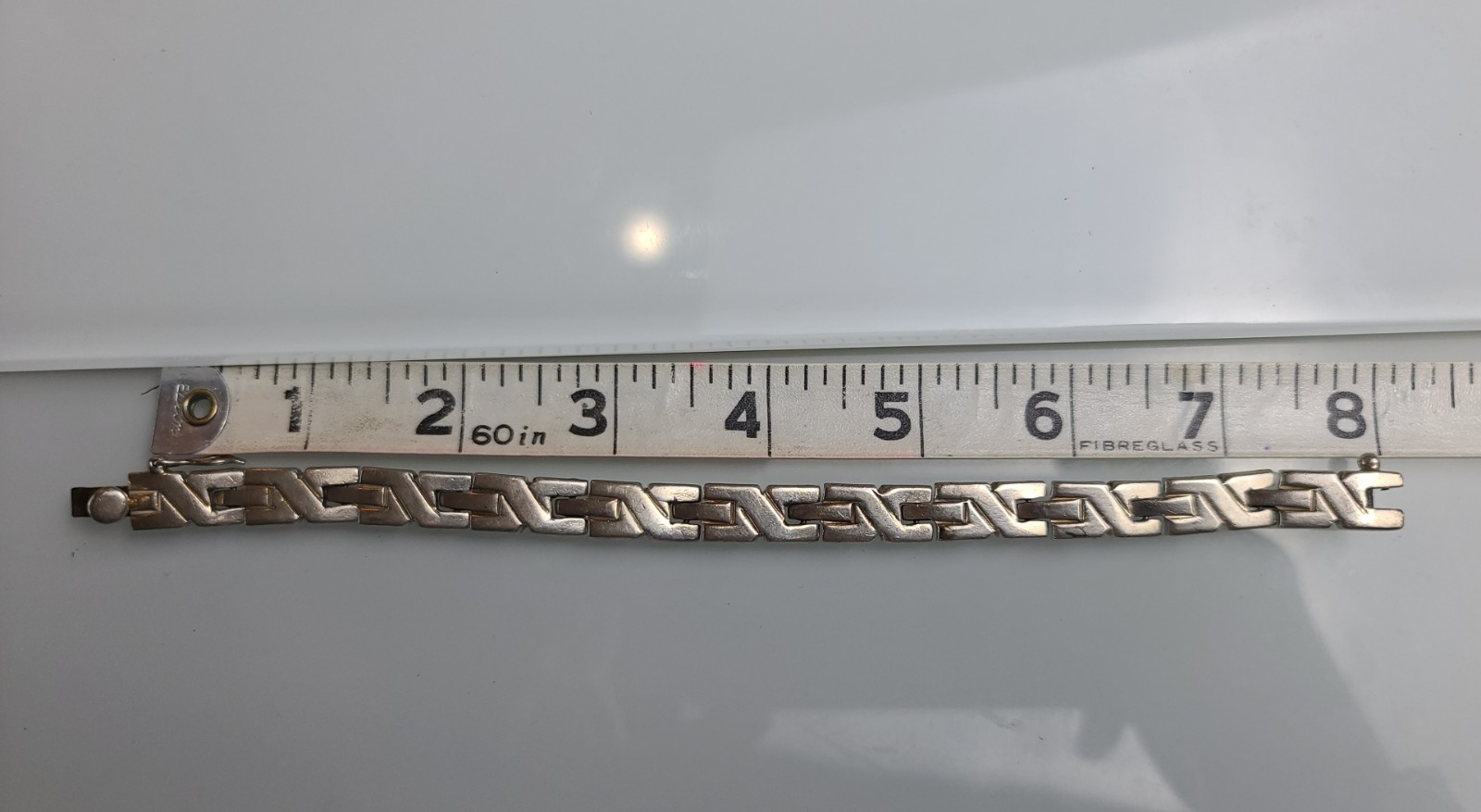 VTG Taxco MEX Sterling 925 Solid Silver X-Link 9.9mm Chain Bracelet 7.75″ 60gr