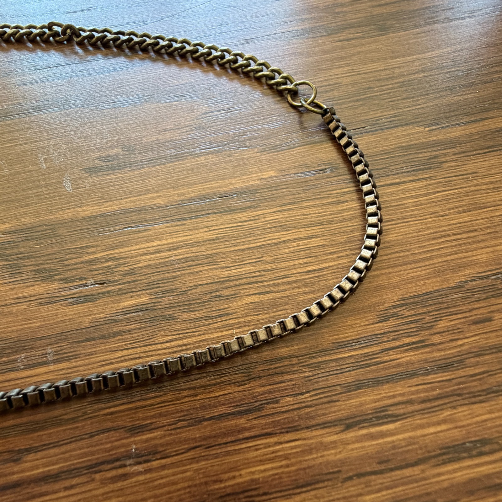 Vintage, Antique Brass-Tone Multi-Chain Necklace, 34”(L)