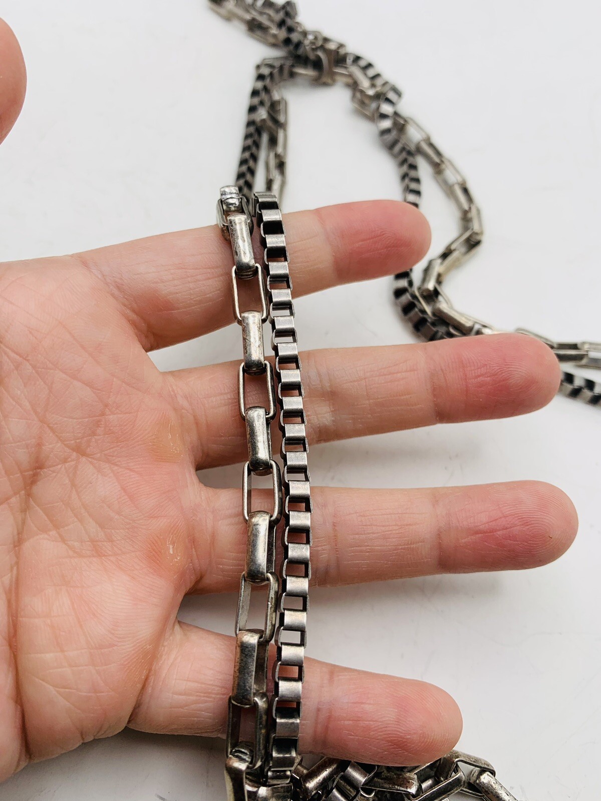 Vintage Designed Signed The Kooples Paris Skull Chunky Layered Chain Necklace