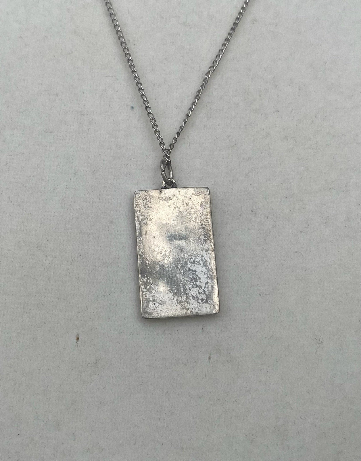 Vintage Sterling Silver Abalone Shell Inlay Eagle Mountains Pendant 925