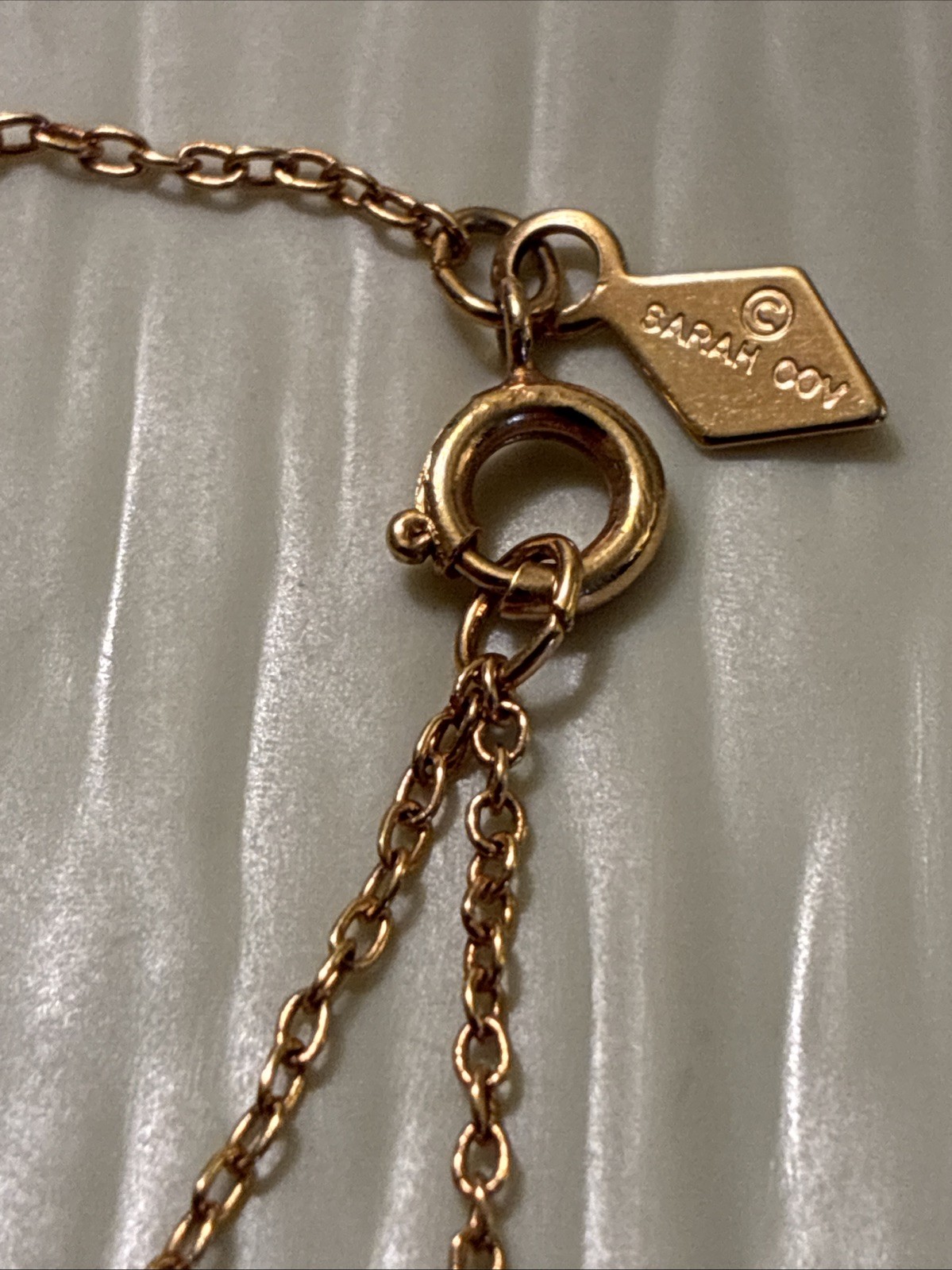 Vintage Sarah Coventry Two-Tone Butterfly 15-17 Inch Necklace (1980)