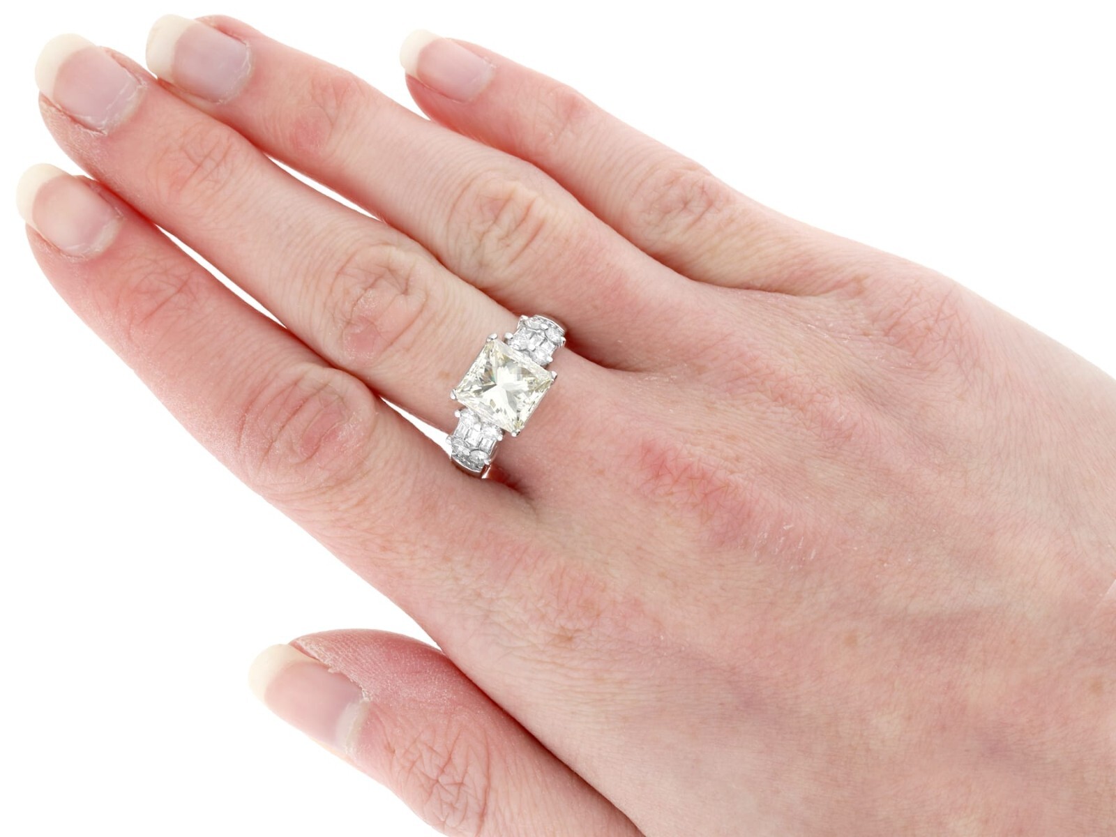 Vintage 5.12ct Diamond and Platinum Solitaire Ring