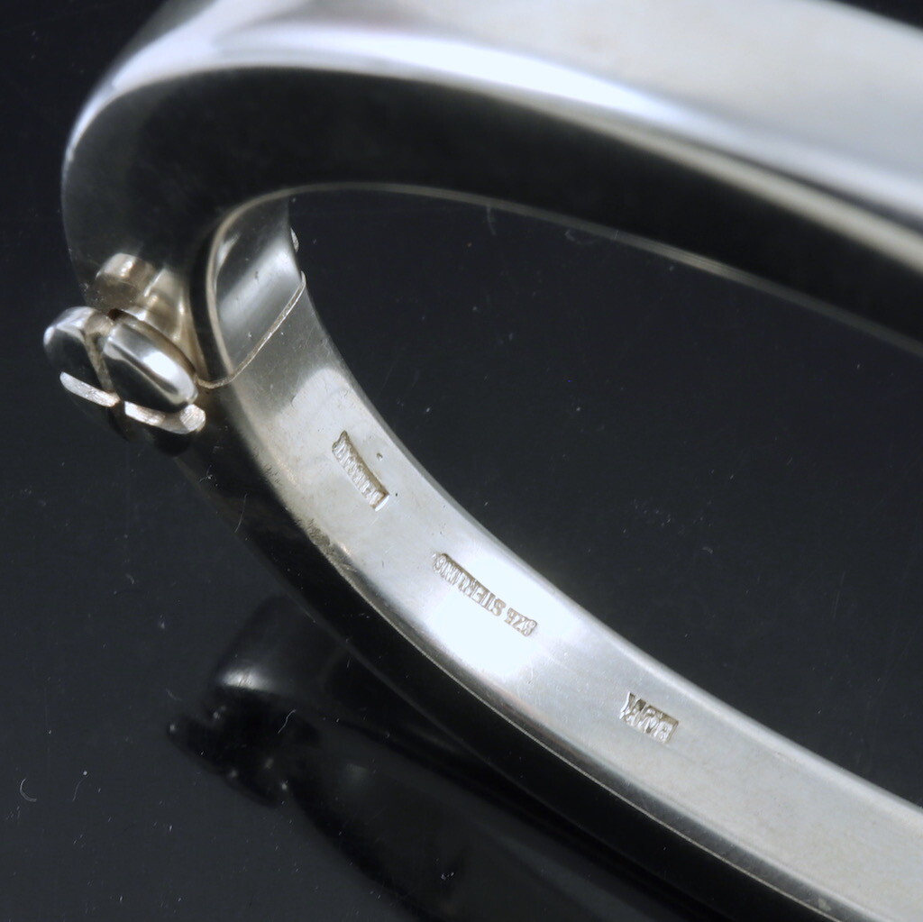 Boy Johansen. Hindged Sterling Silver Bangle. 1960s