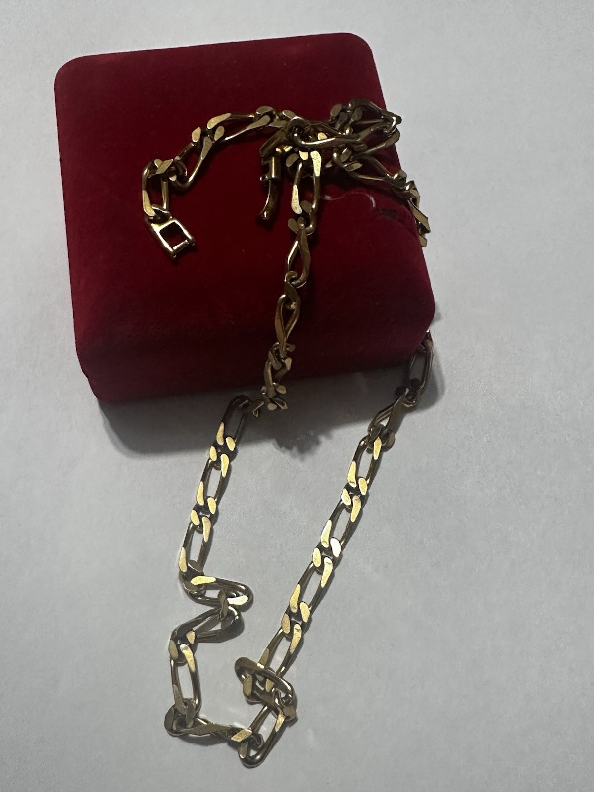 Vintage 1970s Signed Monet Gold-Tone Figaro Chain Necklace 19.5”
