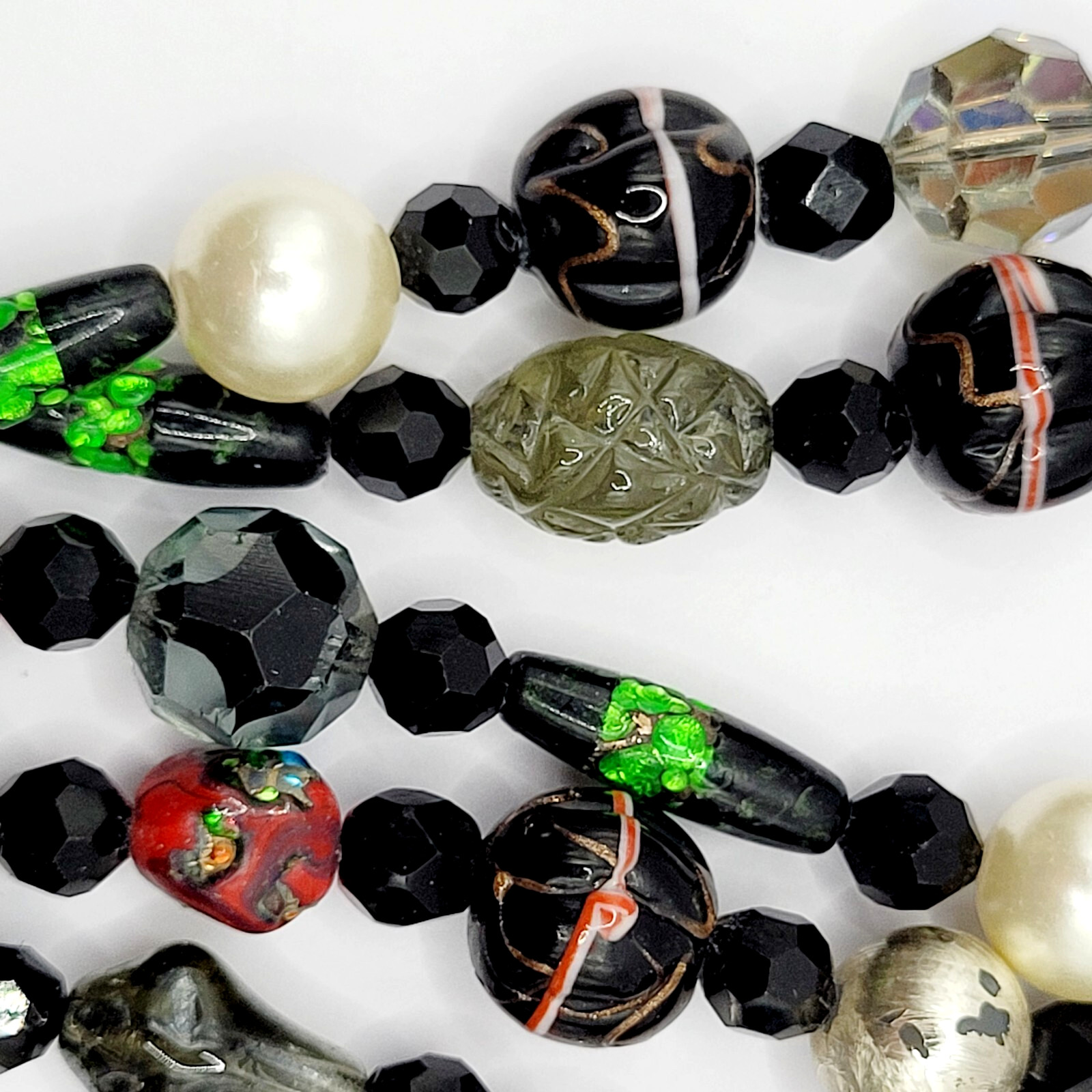 Art Glass Bead Strands Multi Color Style Foil Venetian Lampwork Crystal Necklace