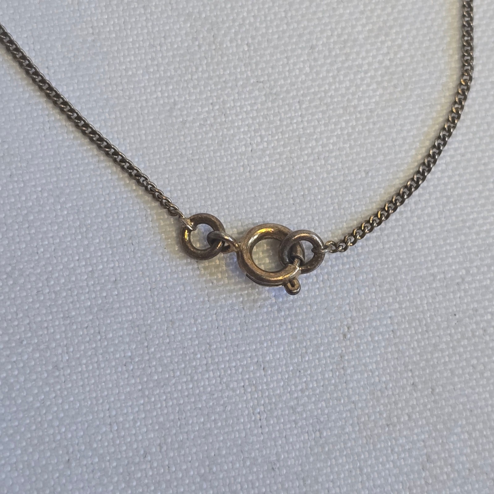 Vtg Sterling Silver Gold Wash Floral Necklace 11.17g Fine Jewelry 16.75″ Chain