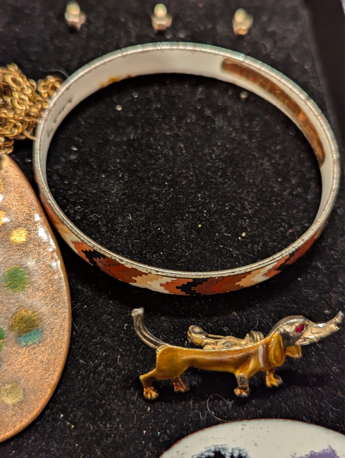 Vtg Enamel & Cloisonne Jewelry Lot 16 pieces Pansies!