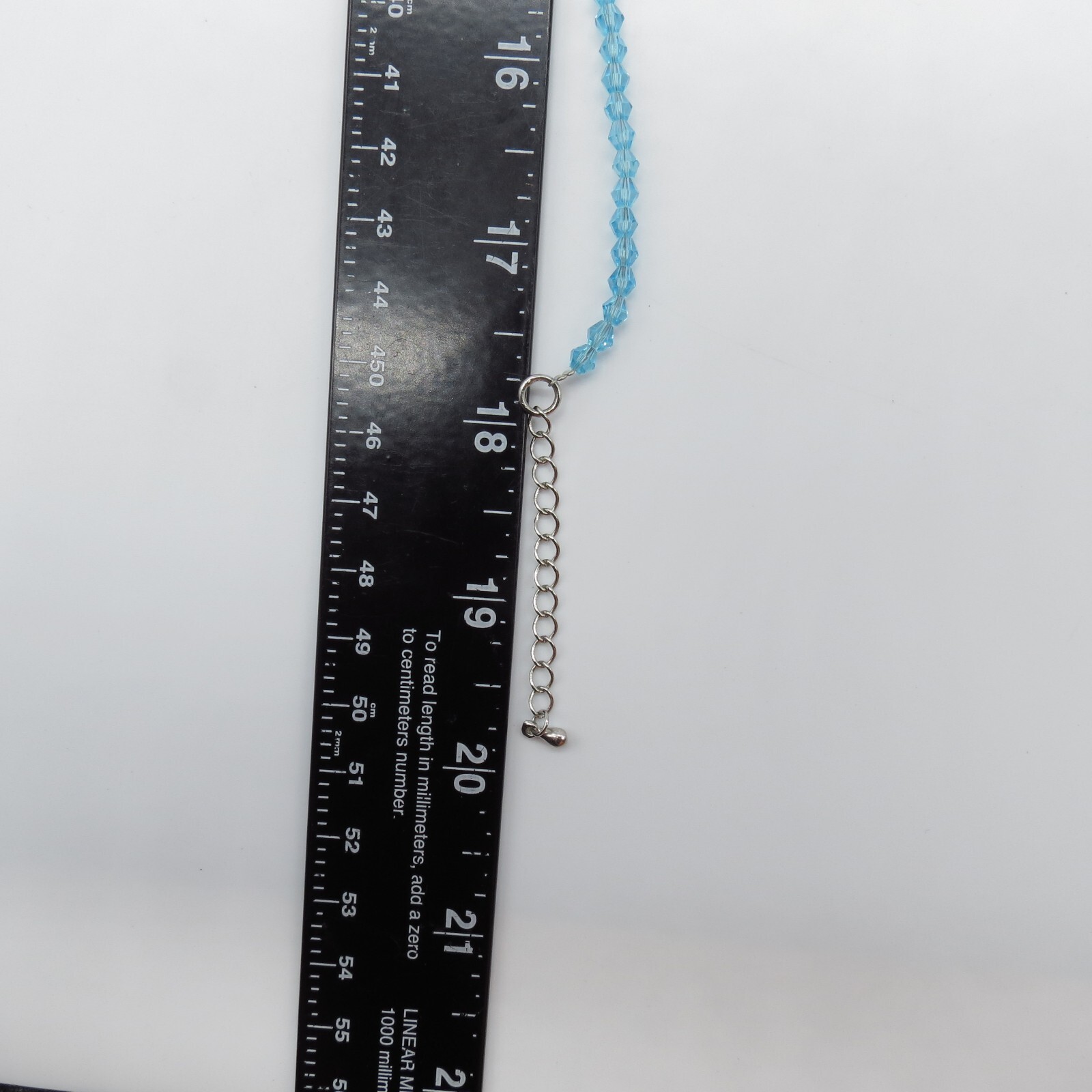 Vintage Blue Faceted Beaded Necklace Dyed Howlite Beads Boho 18″