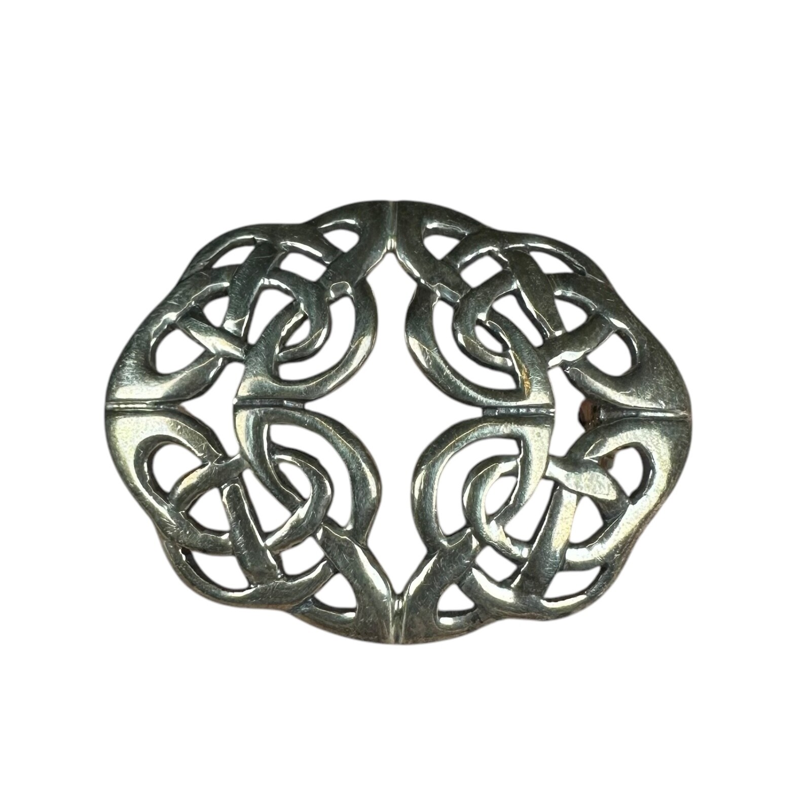 Sterling Silver Celtic Knot Open Work Art Nouveau Brooch Pin Kit Heath KH 97 1.2