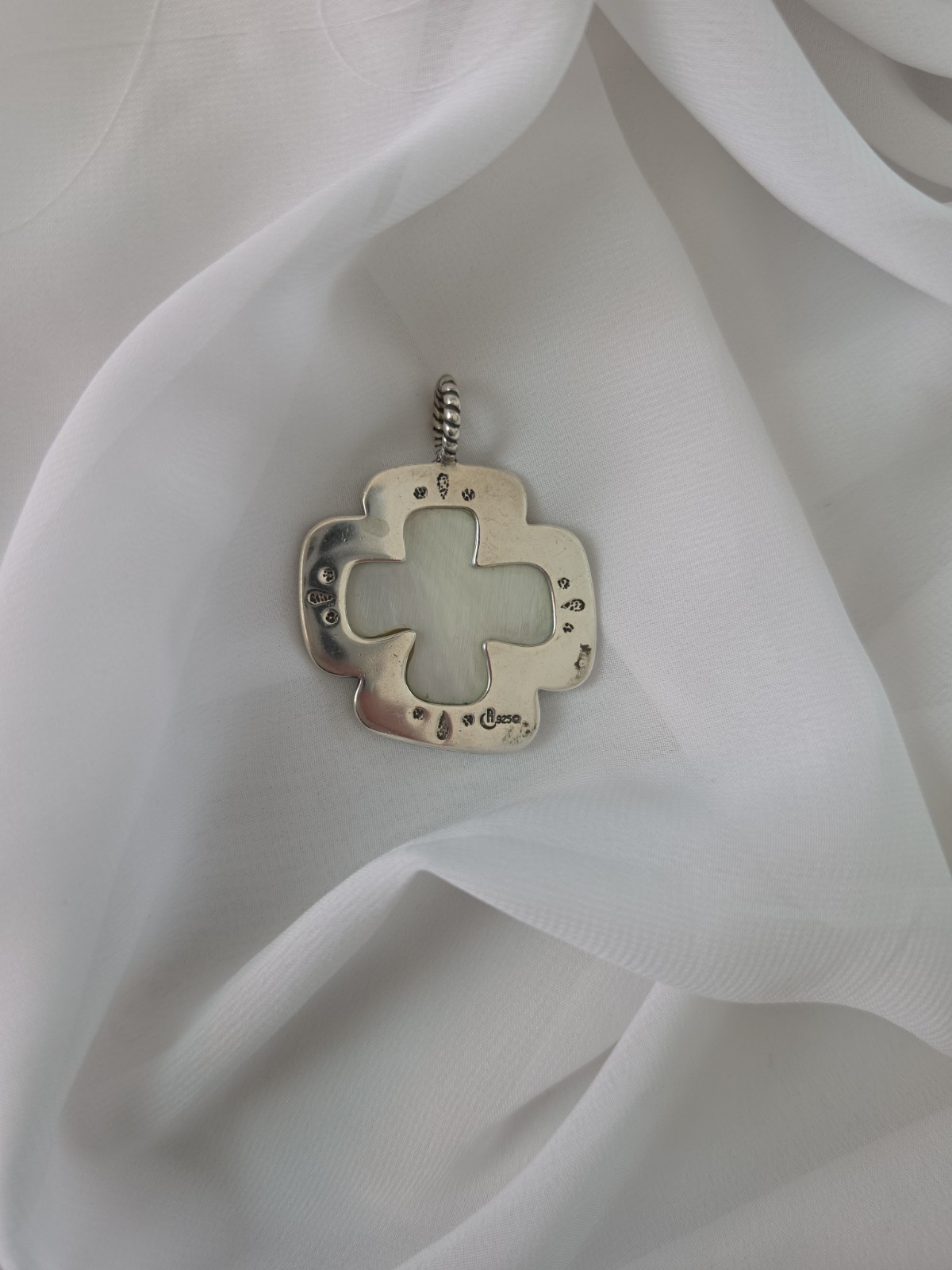 Carolyn Pollack Relios MOP Maltese Cross Pendant