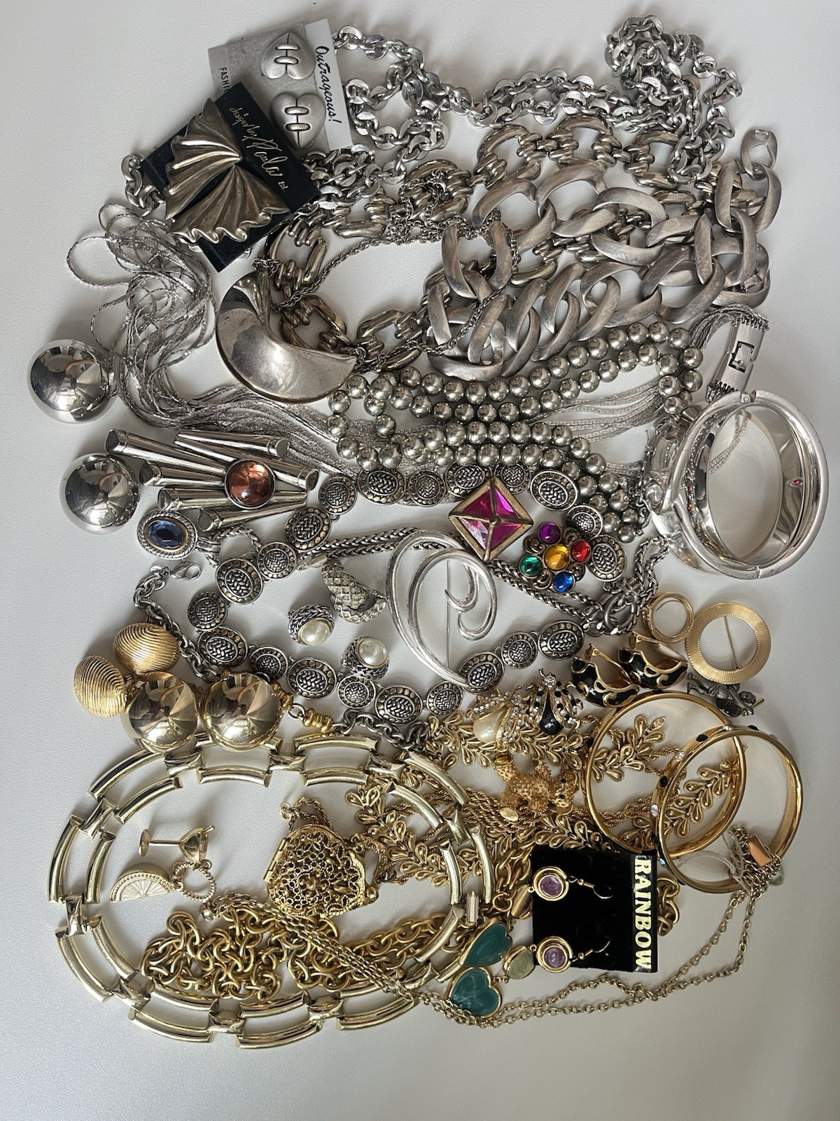 Vintage Jewelry Lot Monet Trifari Art Brooch Necklace Earrings 1960-1990’s