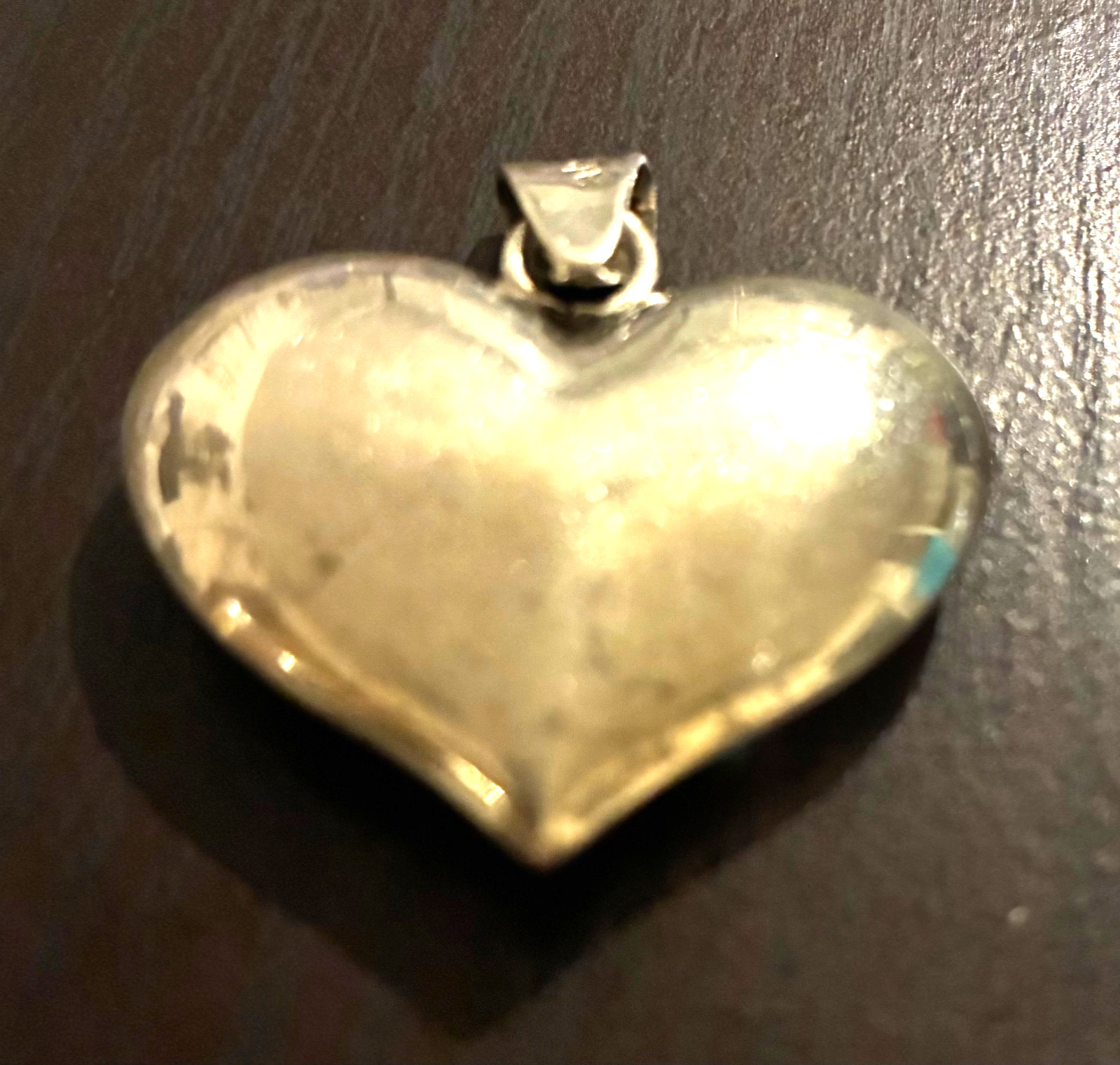 Vintage Sterling Siler Puff Heart Pendant