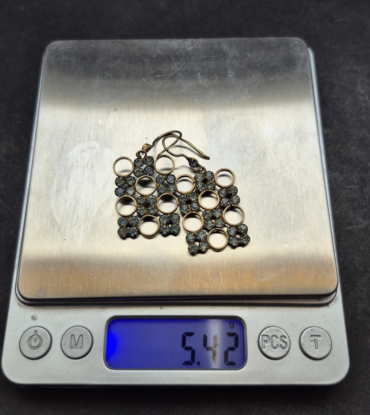 Vintage Soviet 875* Silver Earrings with USSR Stones, Women’s Jewelry