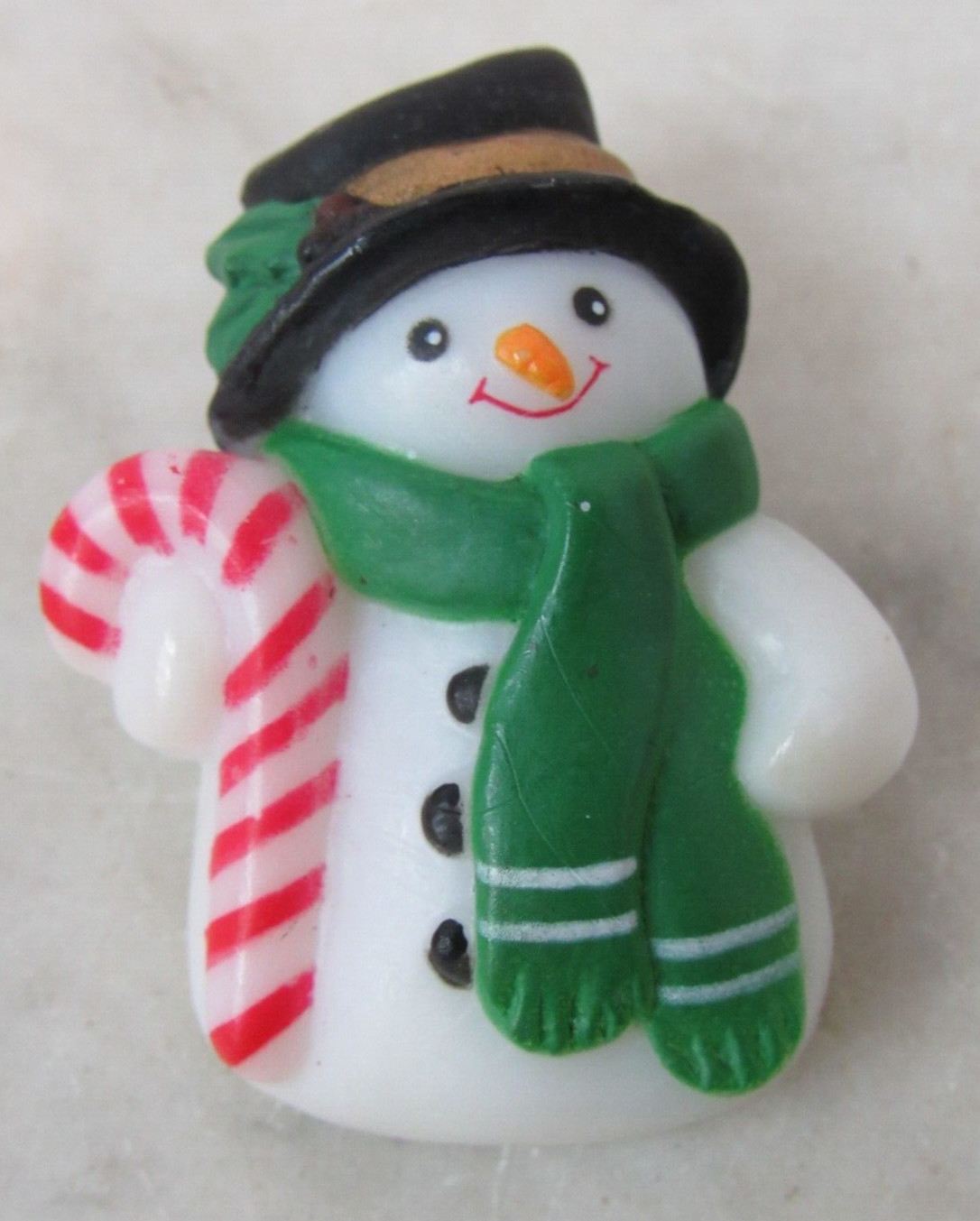 Fun World LEHMAN SNOWMAN Brooch Pin Vintage 1 3/4″