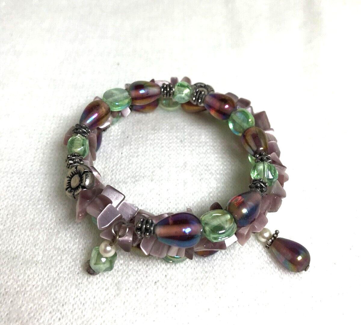Memory Wire Multi-Colored Bracelet – Pinks / Purples / Earth Tones