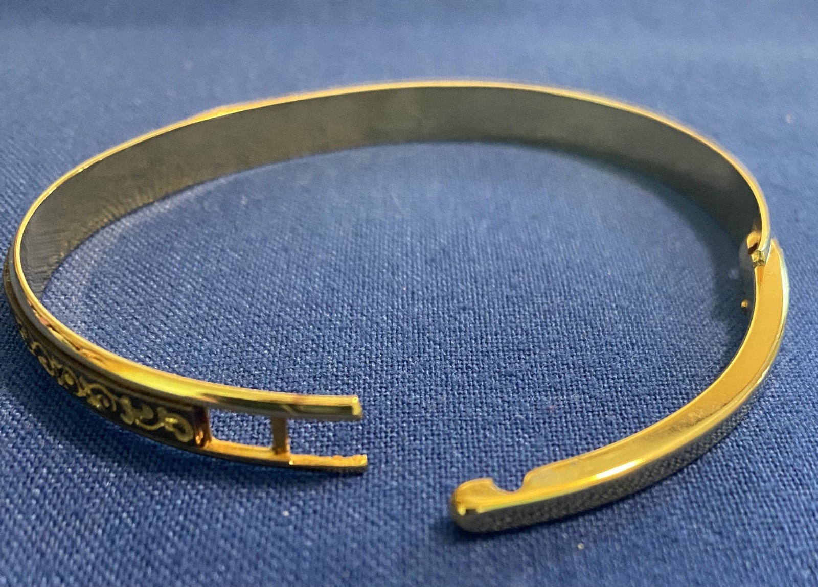 Toledo damascene 24kt gold inlay bracelet and earring set