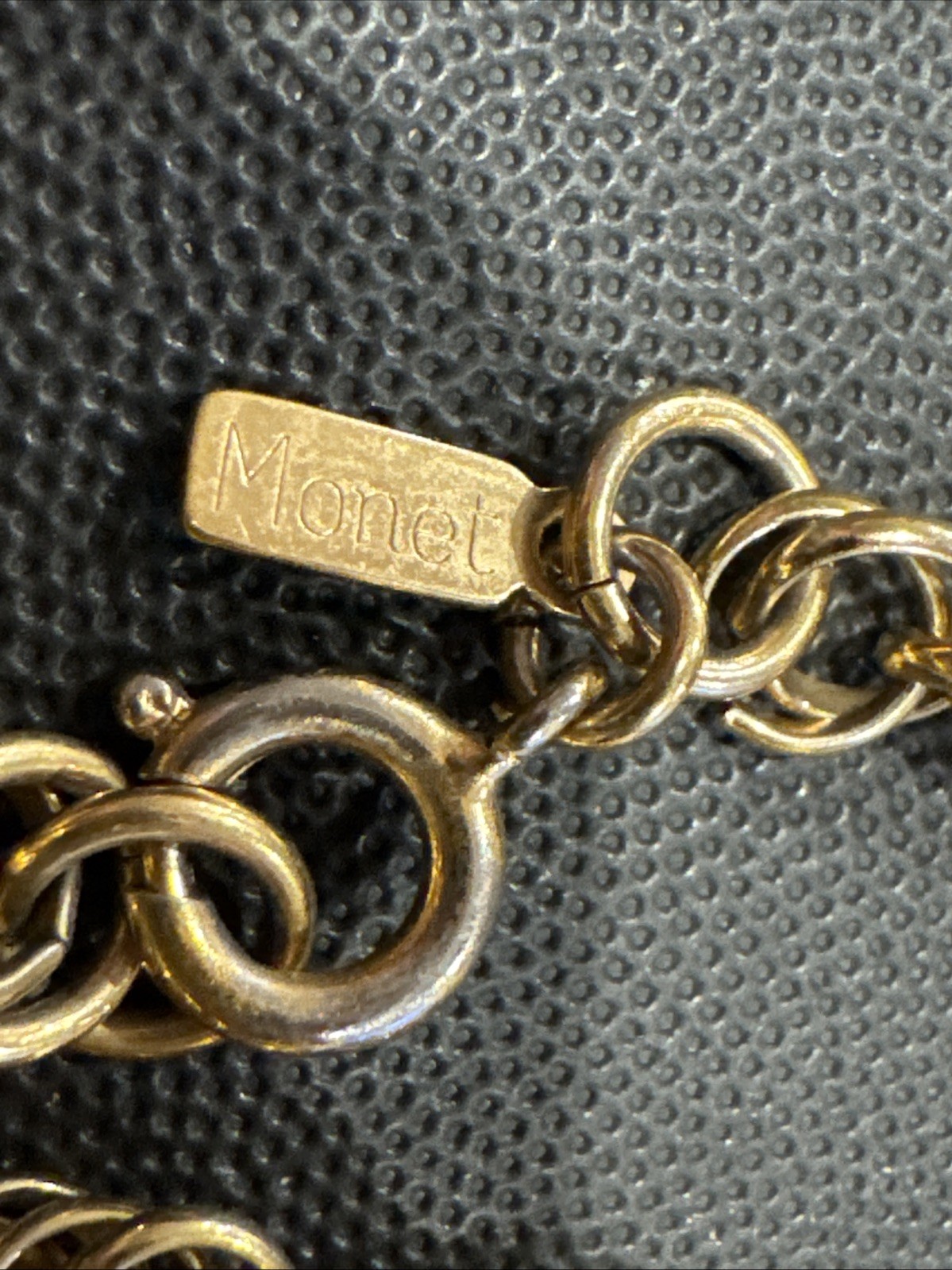 Monet Long Gold Tone Chain Necklace 54” Designer Signed Vintage Jewelry