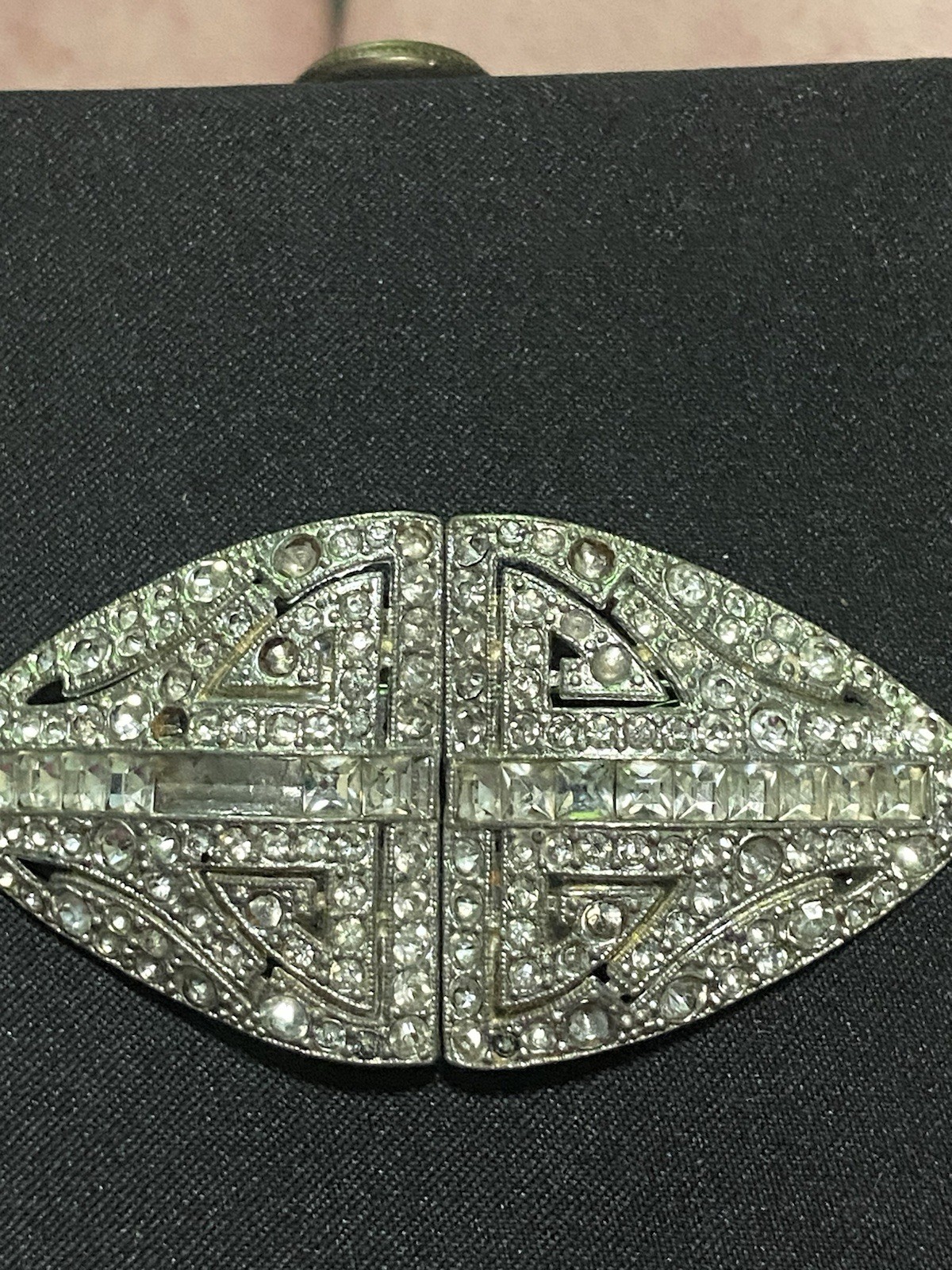 Rare antique Coro Duette Brooch. And 2 dress clips. PAT. 1798867 3.5” Signed