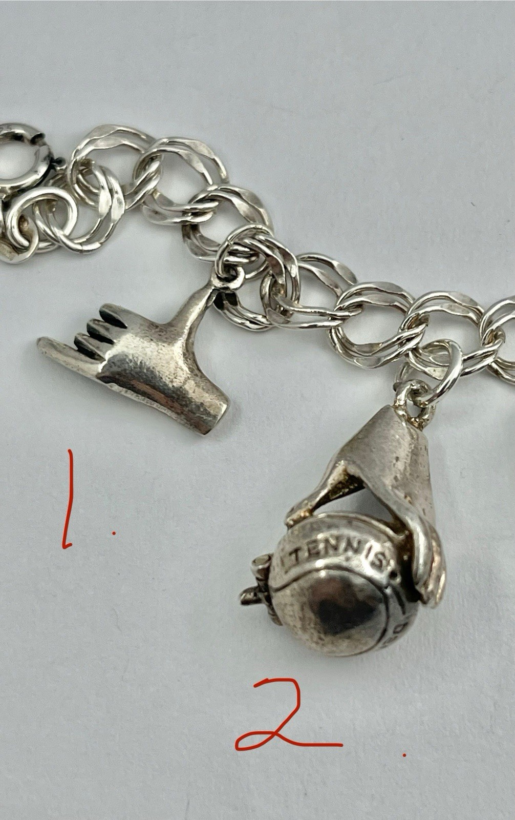 Vintage MCM HANDS that Hold Surprises Sterling Silver Charms Pendants Fobs