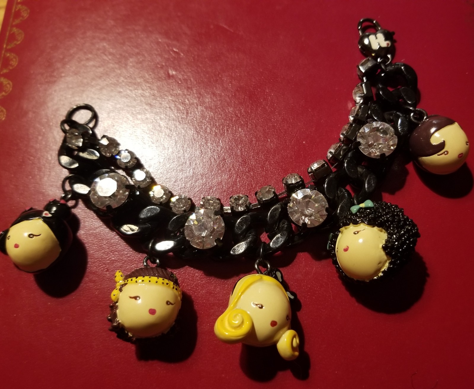 Vintage Gwen Stefani Harajuku Lovers Love Angel Music Baby Fatal Charm Bracelet