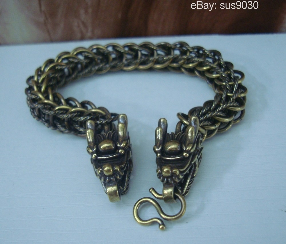Retro Dragon Head Chain Men Bracelet – Gothic Punk Style