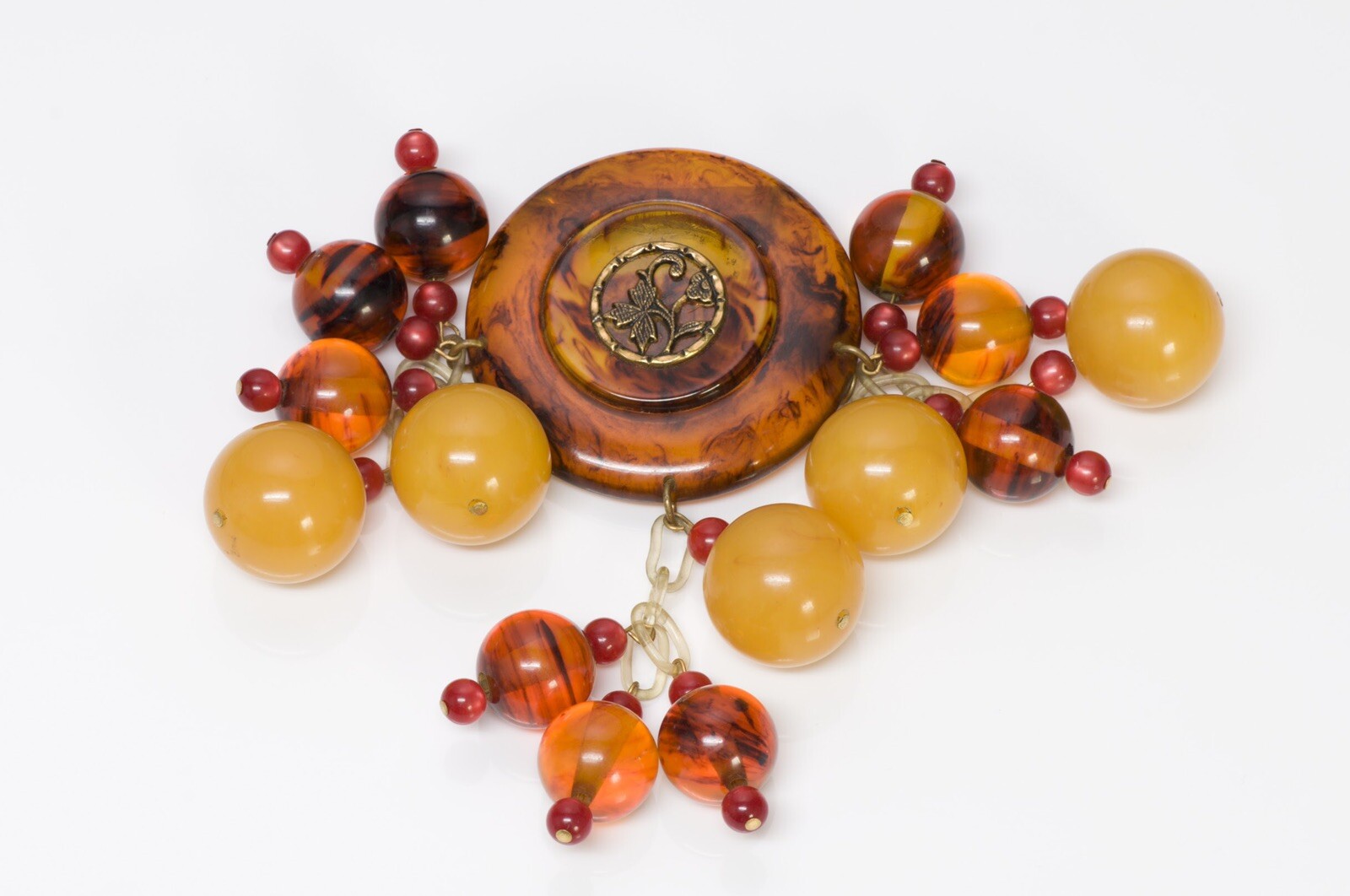 ANKA Bakelite Large Beads Brooch
