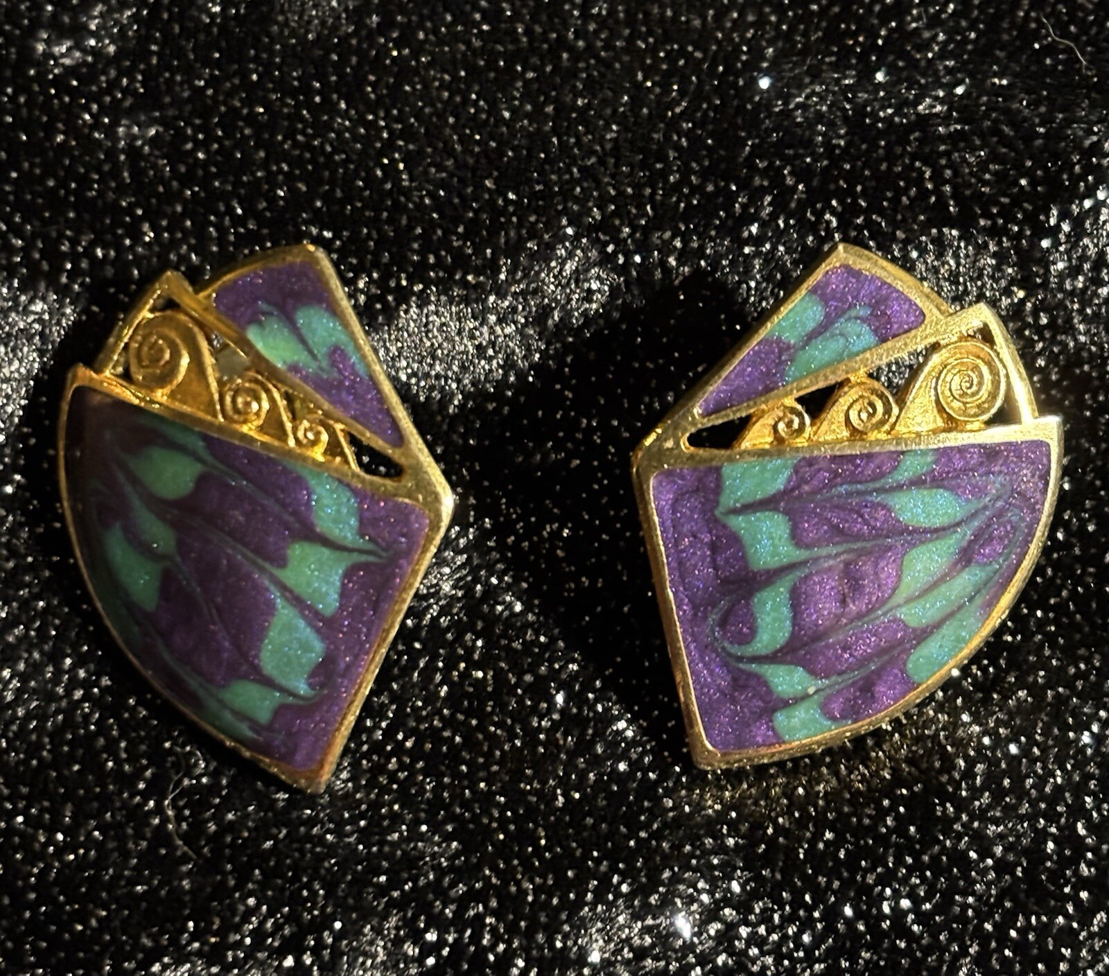 Berebi Purple And Blue Butterfly Earrings
