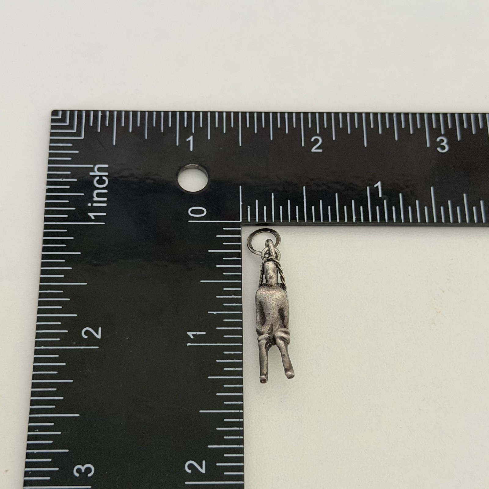 Vintage Sterling Silver Gold Miner Man 3D Person Charm Pendant