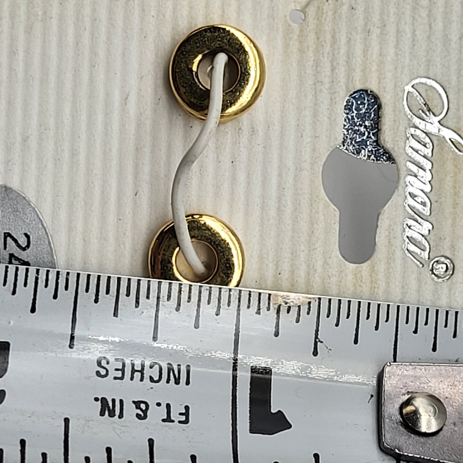 vintage gold plated spacer beads for slide charm bracelet on card