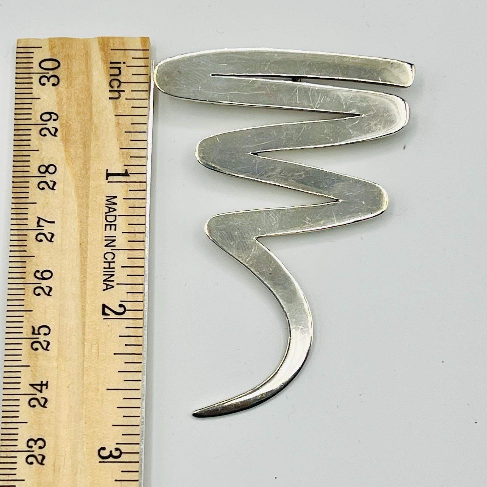Vintage Mexico TM-248 925 Sterling Modernist Brooch Pendant Necklace Convertible