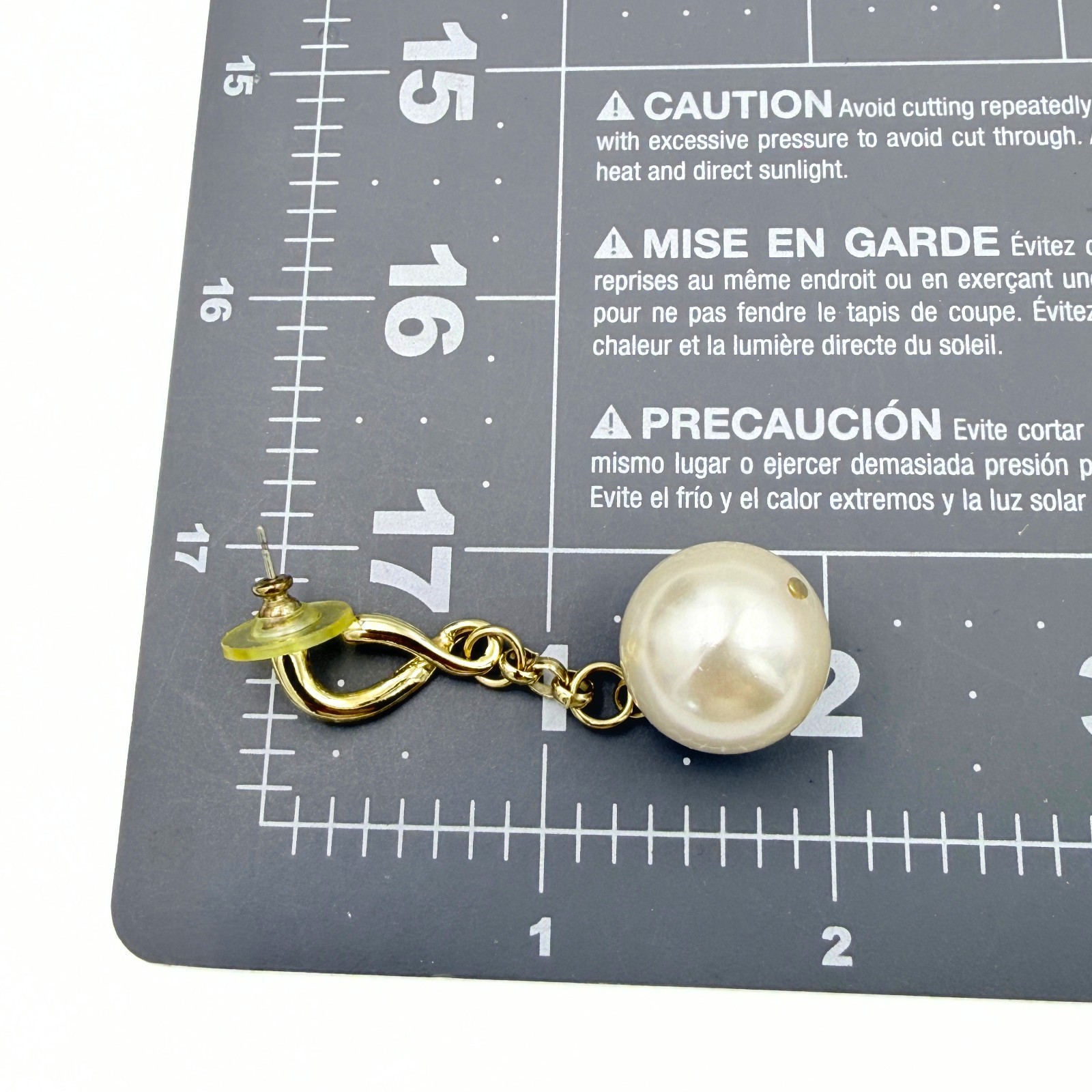 Classic Gold Plated Faux Pearl Delicate Link Chain Bridal Dangle Drop Earrings