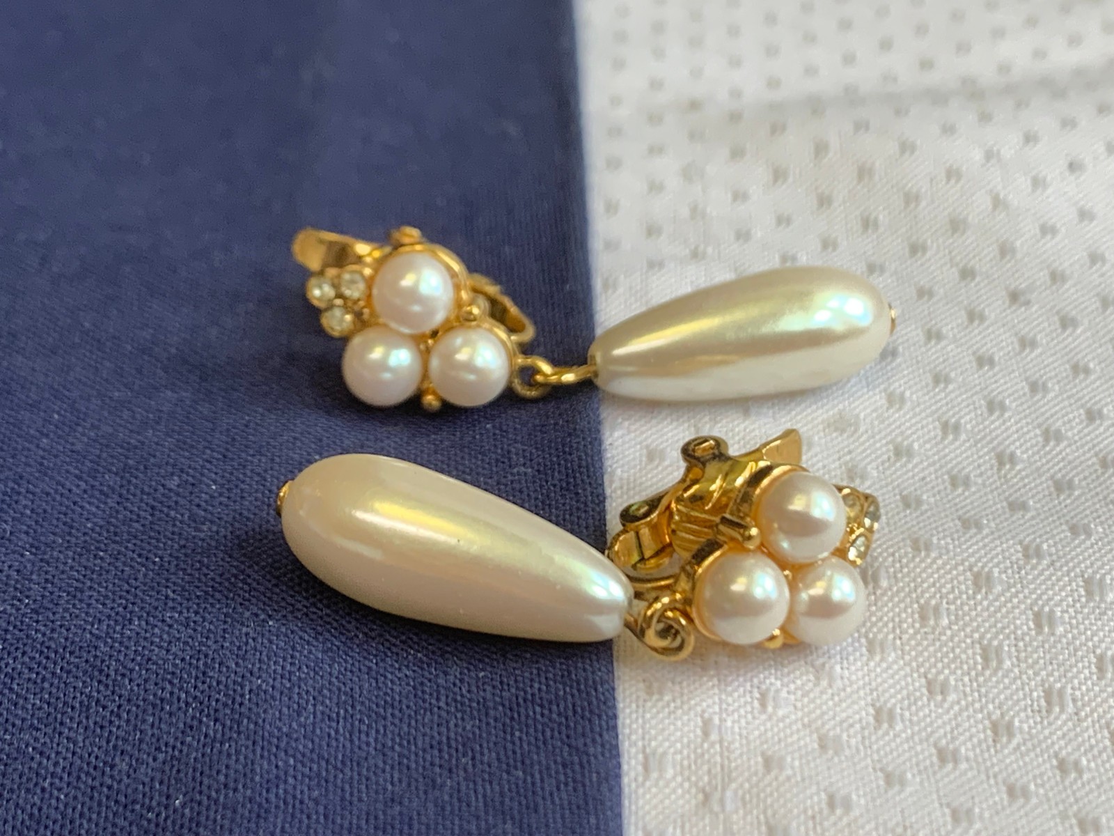 Vtg Clip-On Earring Lot Costume Jewelry Trifari Napier Avon Cloisonne Enamel
