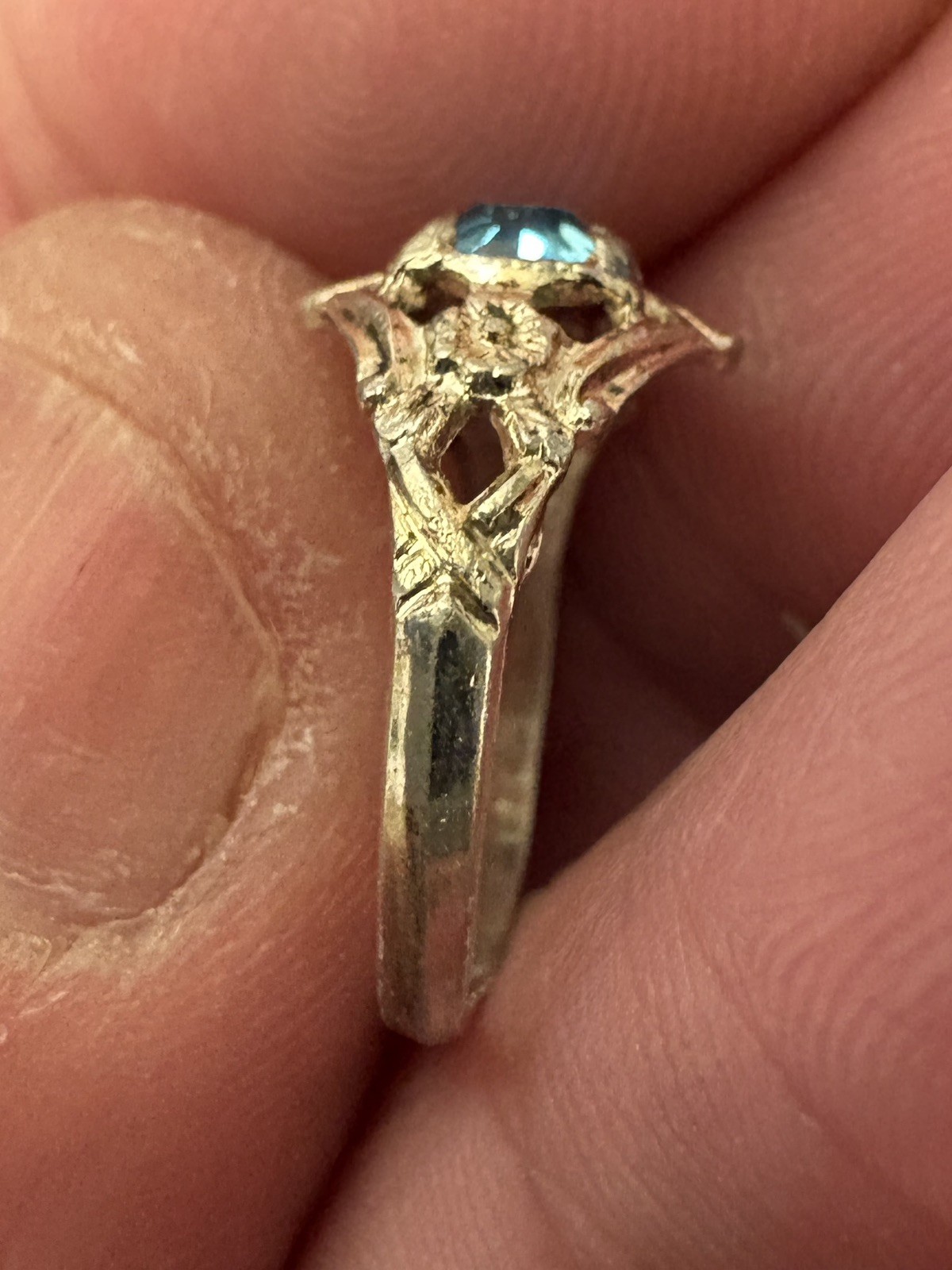 Antique Baby Child Sterling Silver Ring, Preowned