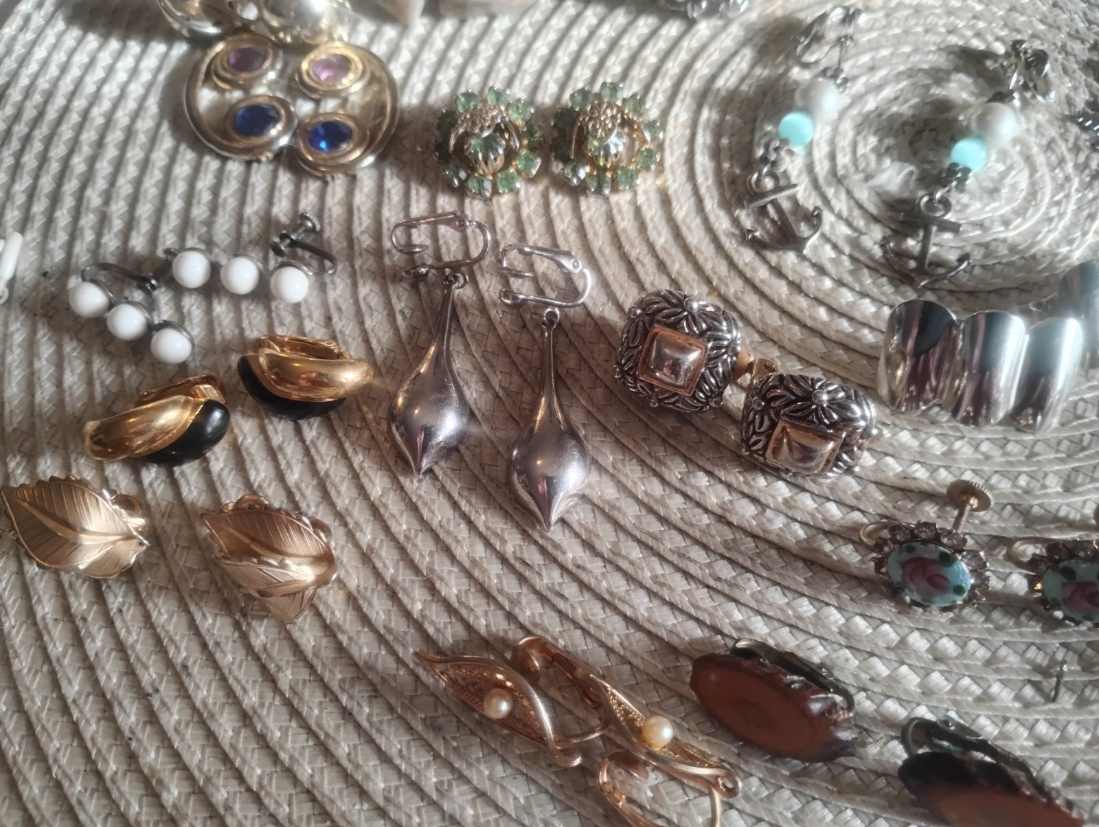 32 Pairs Of Vintage Clip On Earrings