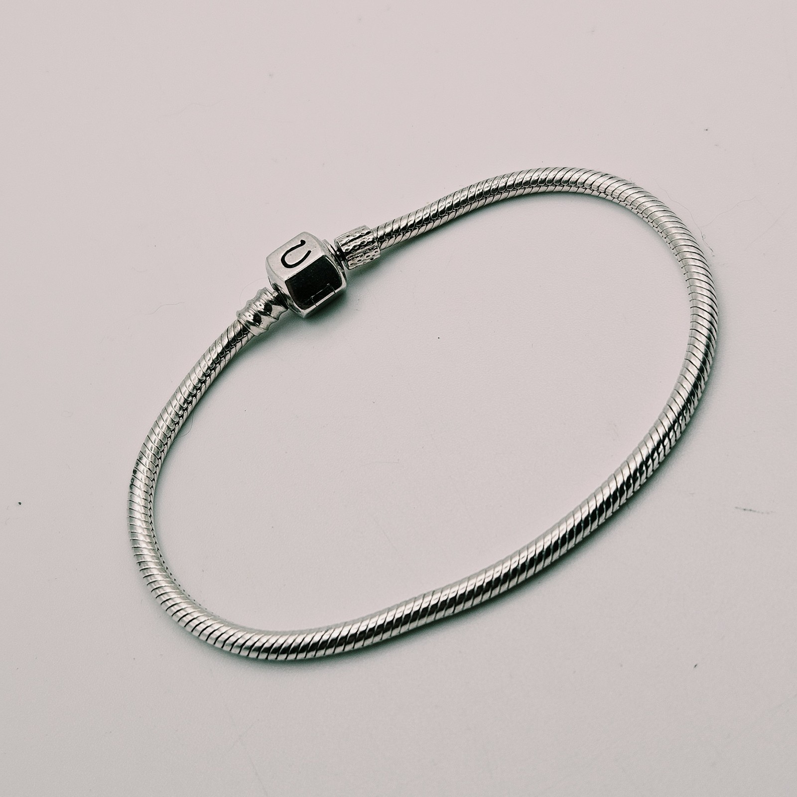 VTG Sterling Silver – CHAMILIA Snake Chain 7.5” Starter Charm Bracelet