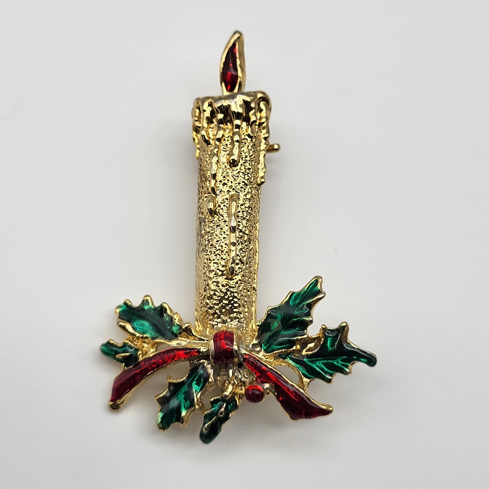 Christmas Brooch Pin Lot Vintage Collection Enamel Ceramic Tree Snowflake
