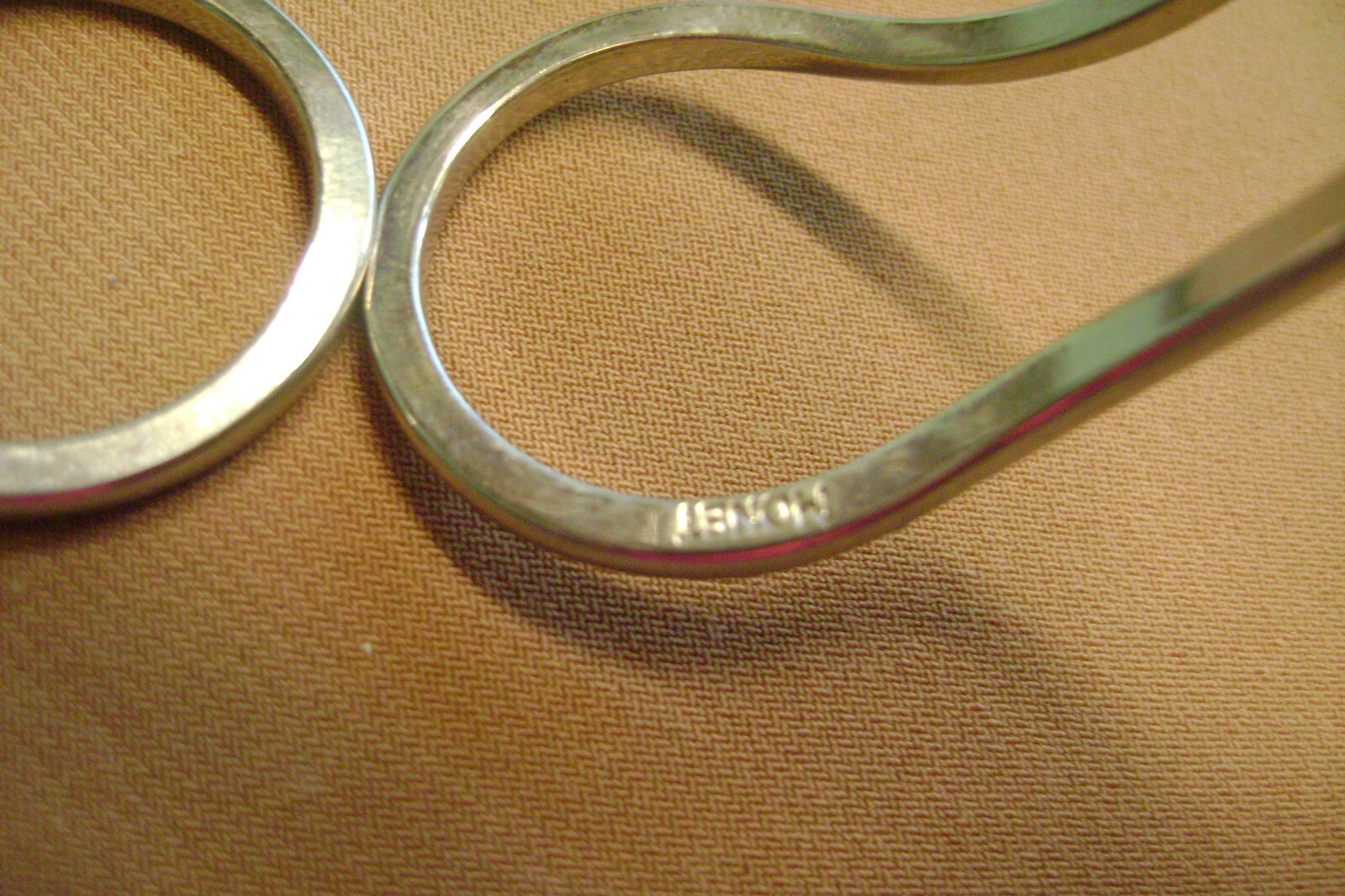 SIGNED MONET RHINESTONE HINGED OPEN CUFF/ BANGLE SILVER TONE BRACELET