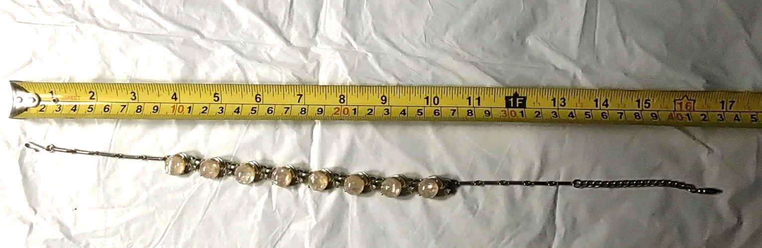 Coro Vintage Mid-Century White Faux Moonstone Cabochon Choker Necklace